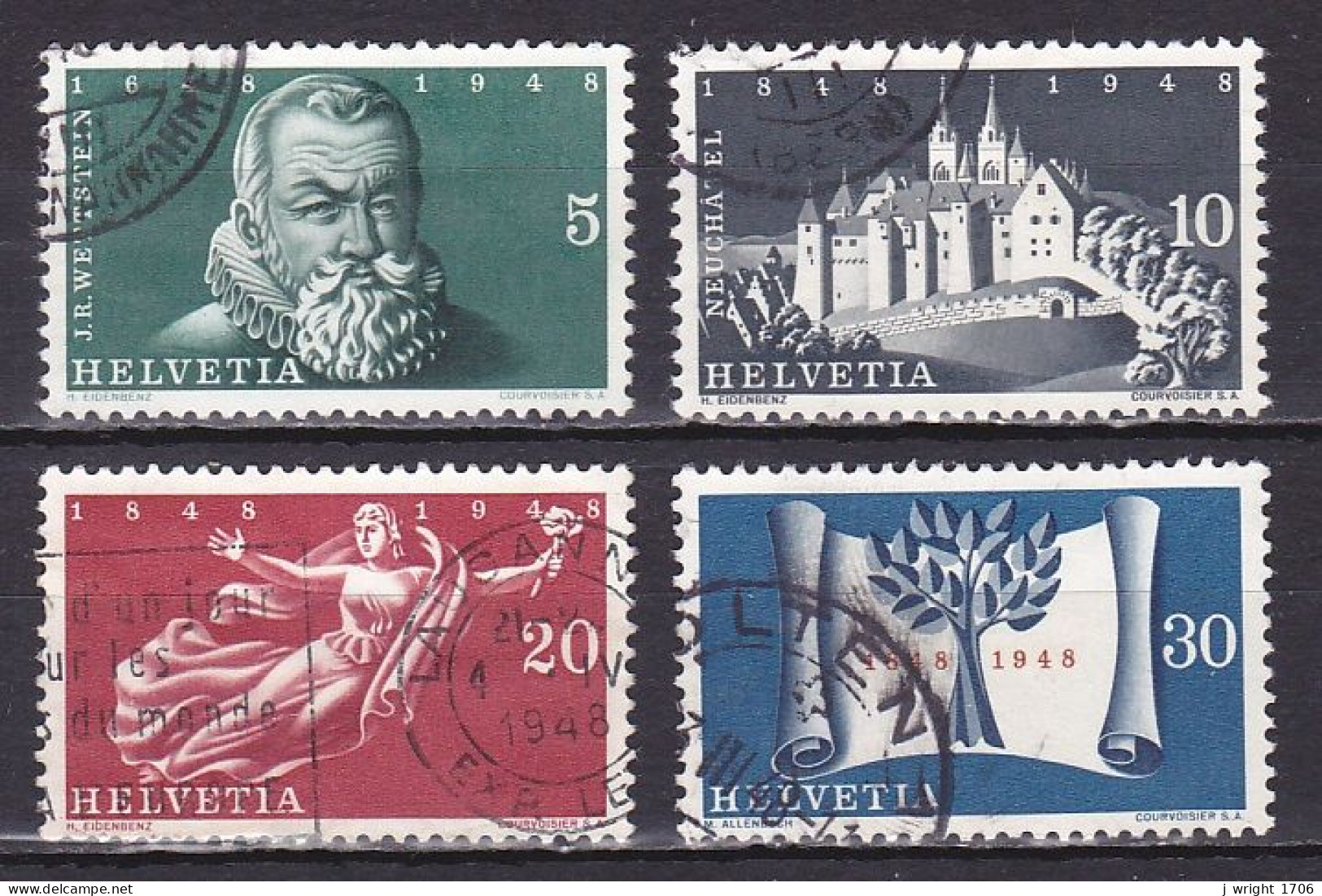 Switzerland, 1948, Swiss Constitution Centenary, Set, USED - Used Stamps