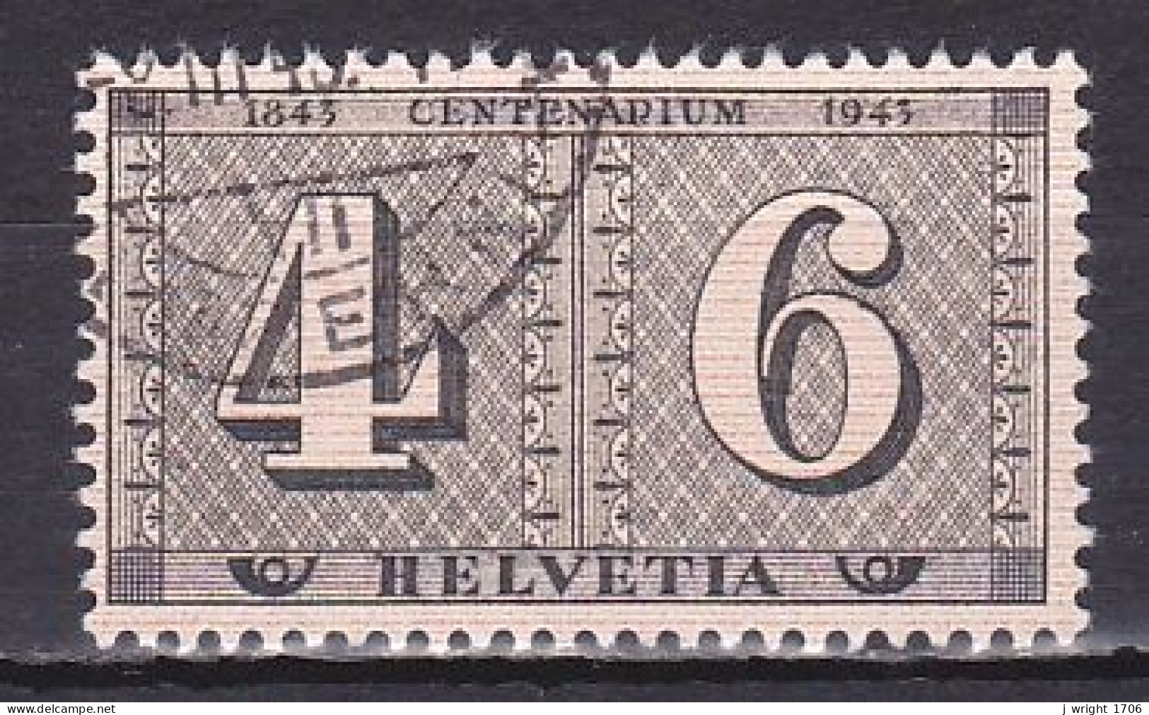 Switzerland, 1943, Swiss Stamps 100th Anniv, 4 + 6c, USED - Gebraucht