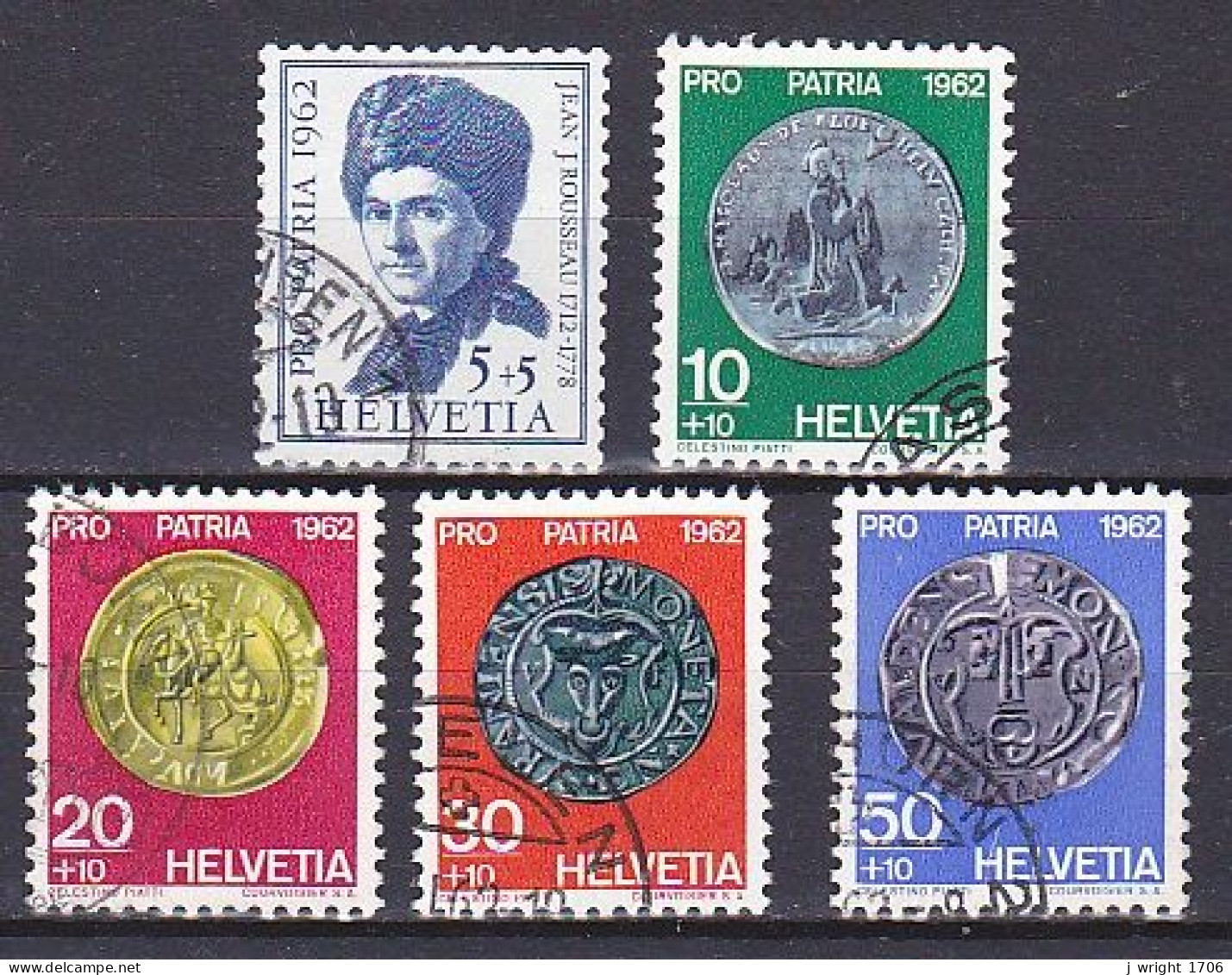 Switzerland, 1962, Pro Patria/Portrait & Old Coins, Set, USED - Usati