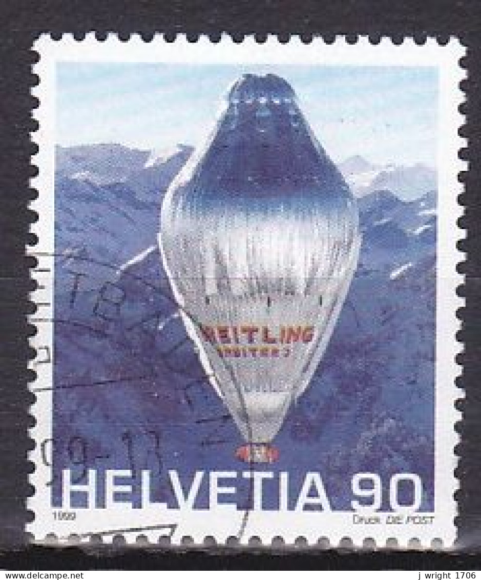 Switzerland, 1999, World Circumnavigation By Ballon, 90c, USED - Gebraucht