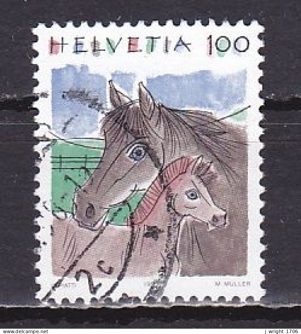 Switzerland, 1993, Animals/Horse & Foal, 100c, USED - Gebruikt