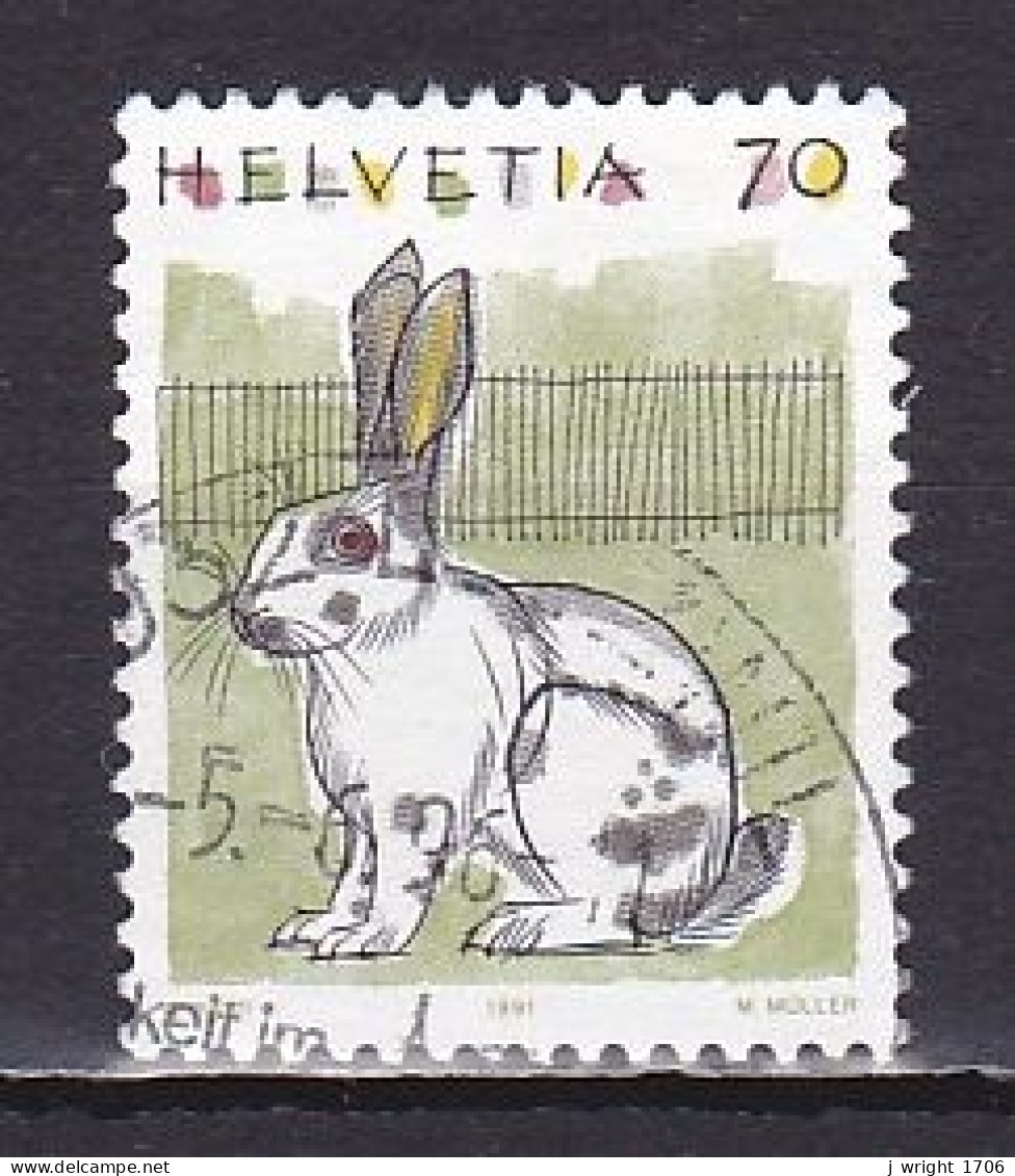 Switzerland, 1991, Animals/Rabbit, 70c, USED - Usati