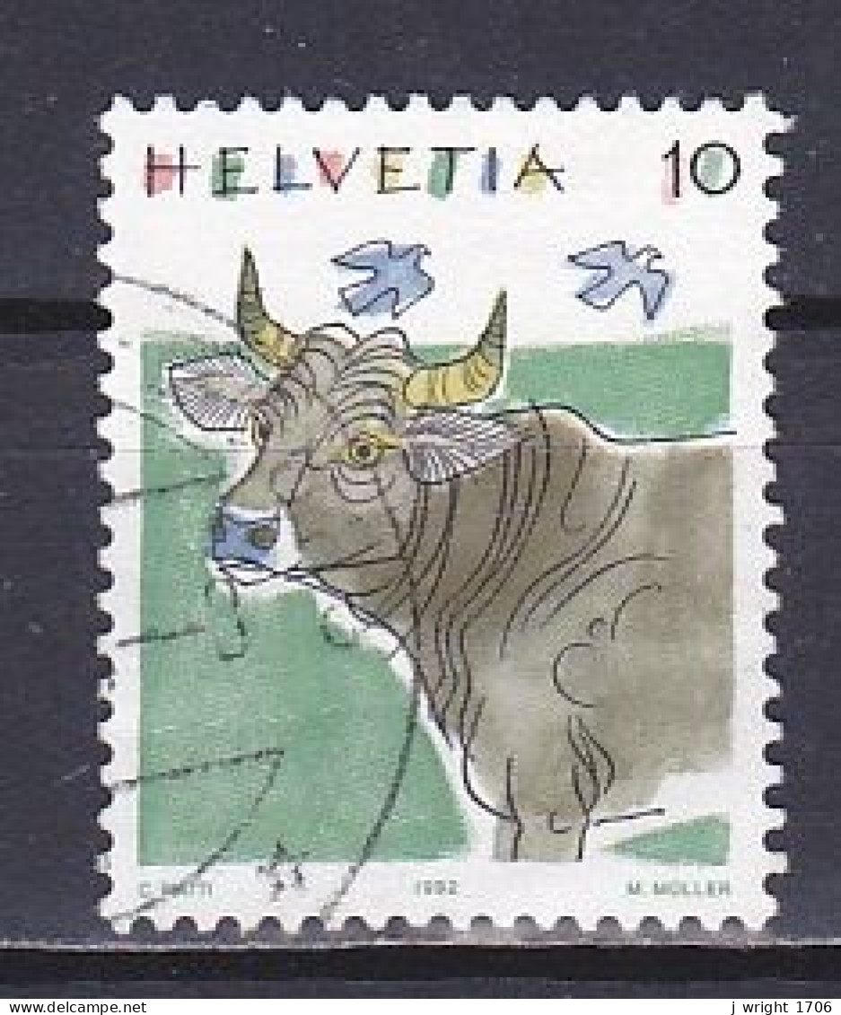 Switzerland, 1992, Animals/Cow, 10c, USED - Gebraucht