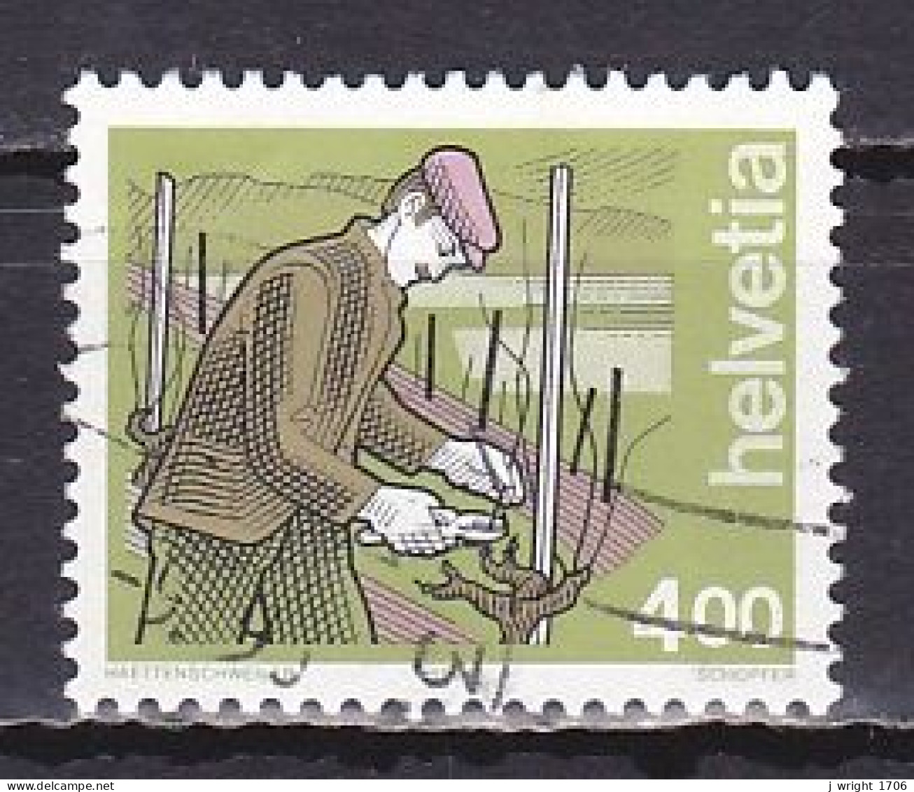 Switzerland, 1994, Occupations/Vine Growing, 4.00Fr, USED - Gebraucht