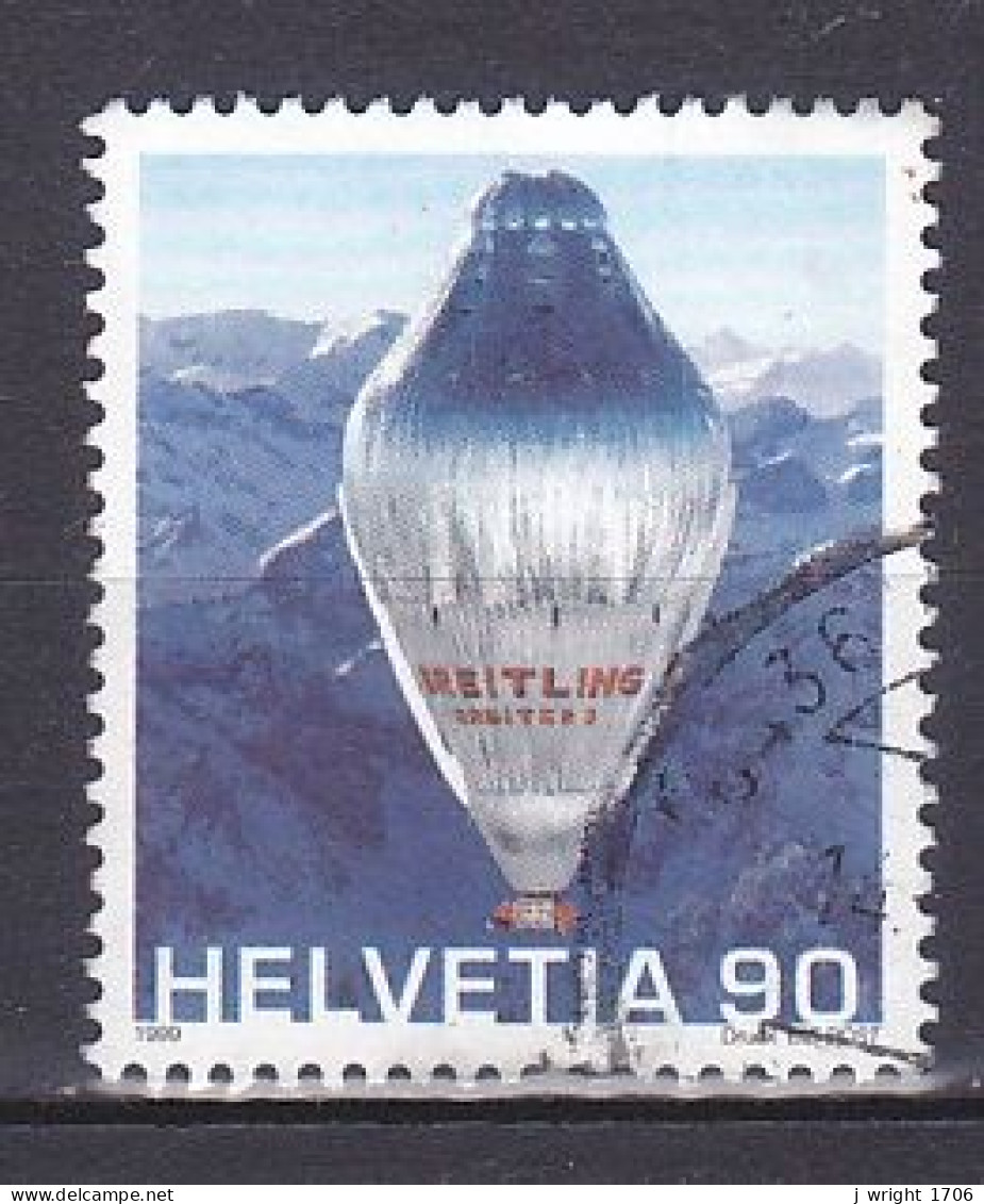 Switzerland, 1999, World Circumnavigation By Ballon, 90c, USED - Used Stamps