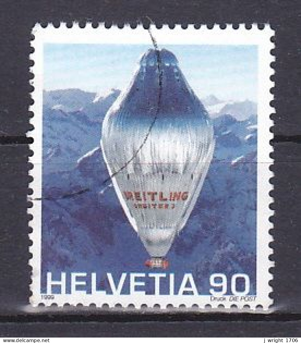 Switzerland, 1999, World Circumnavigation By Ballon, 90c, USED - Used Stamps