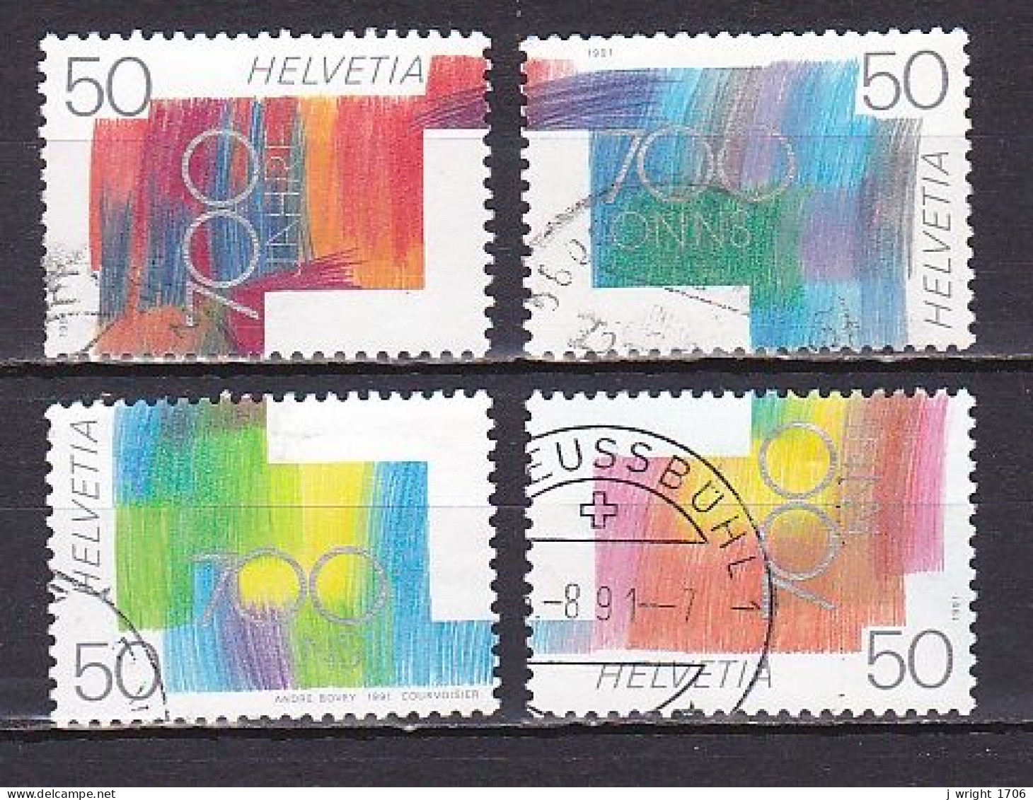 Switzerland, 1991, Swiss Conferderation 700th Anniv, Set, USED - Used Stamps
