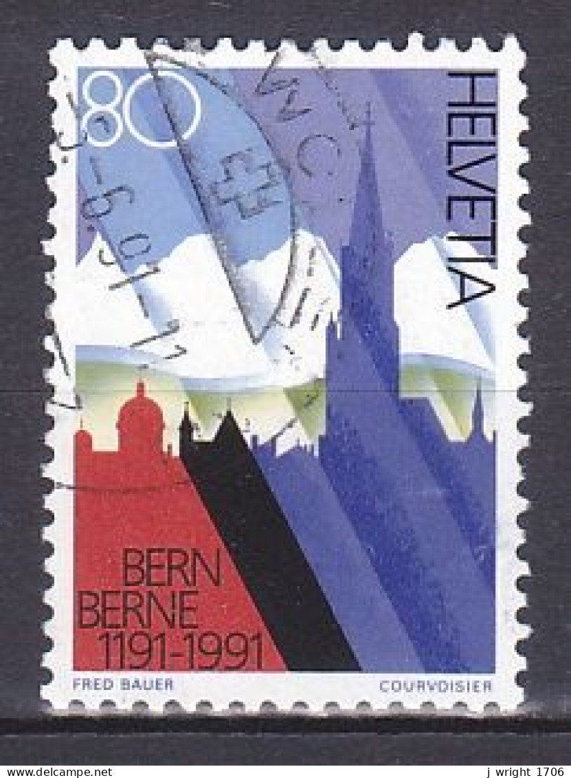 Switzerland, 1991, Bern 800th Anniv, 80c, USED - Used Stamps