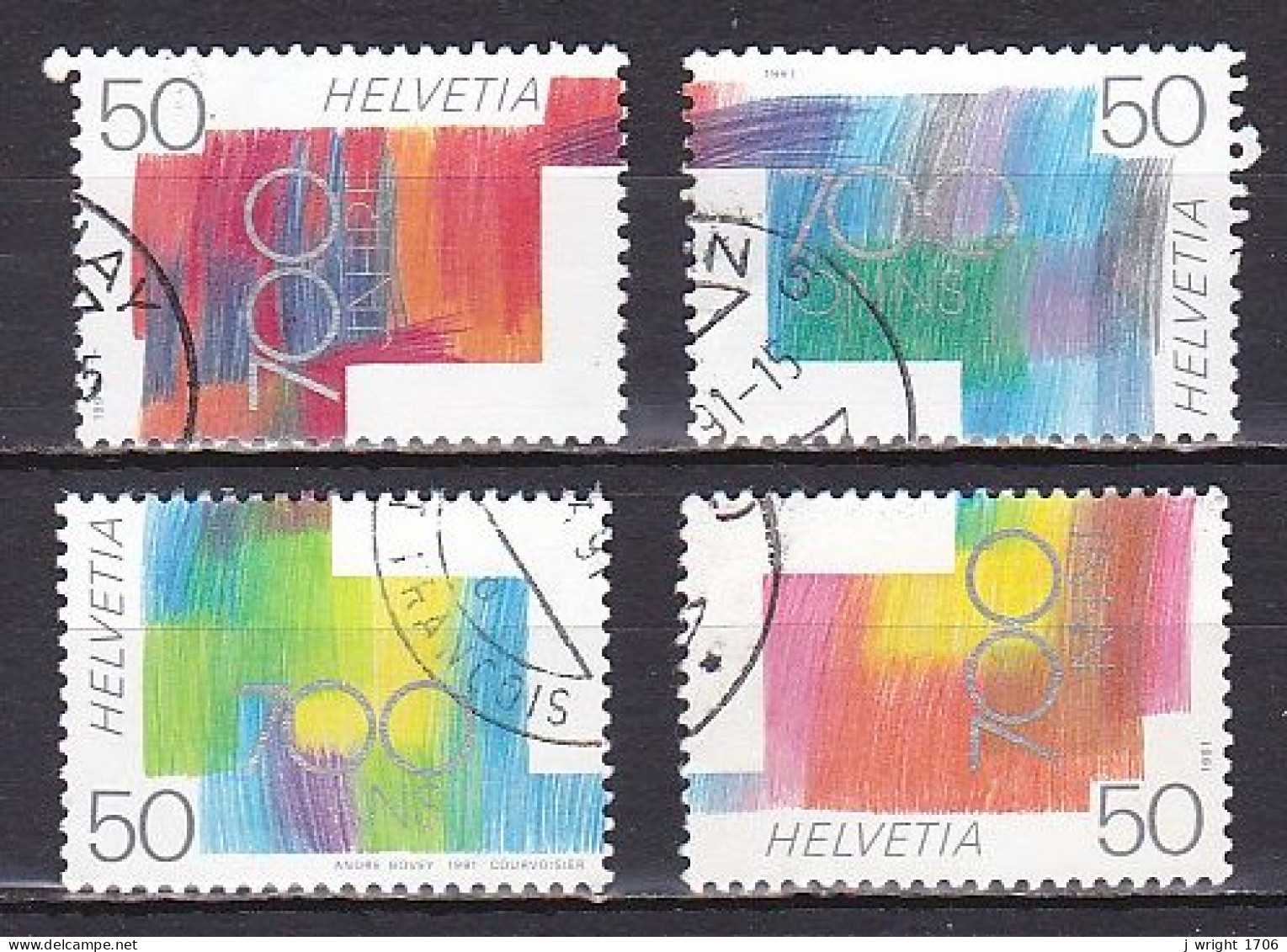 Switzerland, 1991, Swiss Conferderation 700th Anniv, Set, USED - Used Stamps