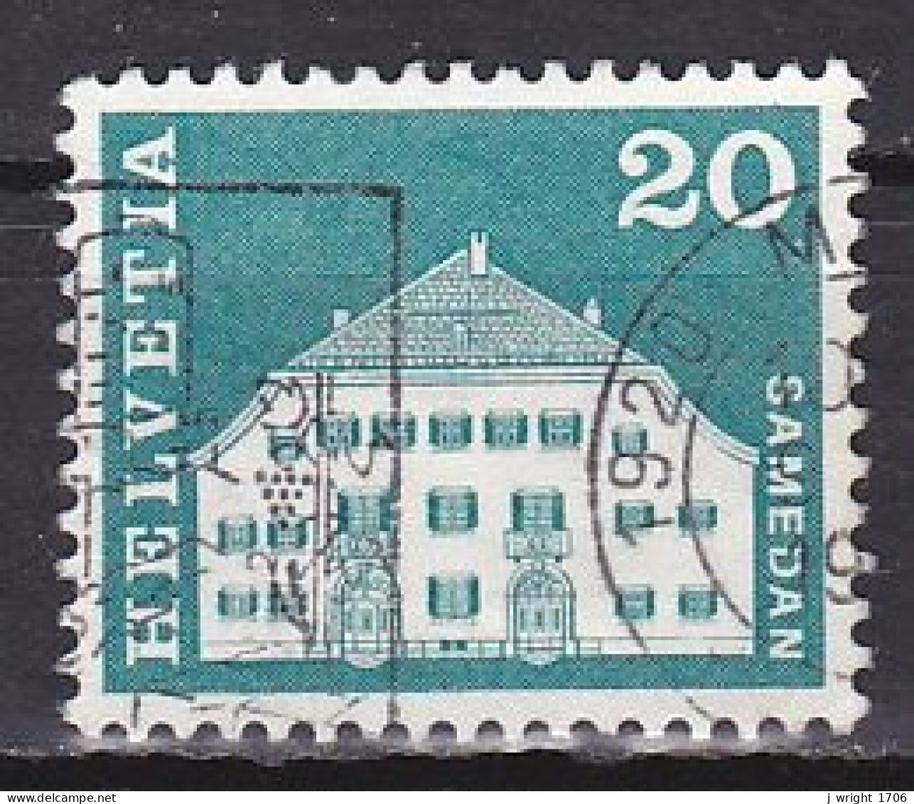 Switzerland, 1968, Monuments/Samedan, 20c, USED - Used Stamps