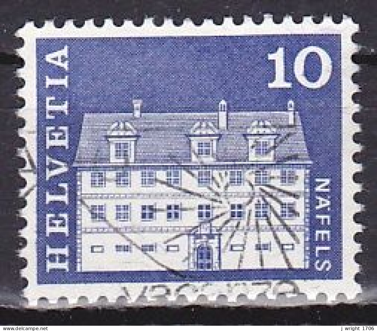 Switzerland, 1968, Monuments/Näfels, 10c, USED - Gebraucht