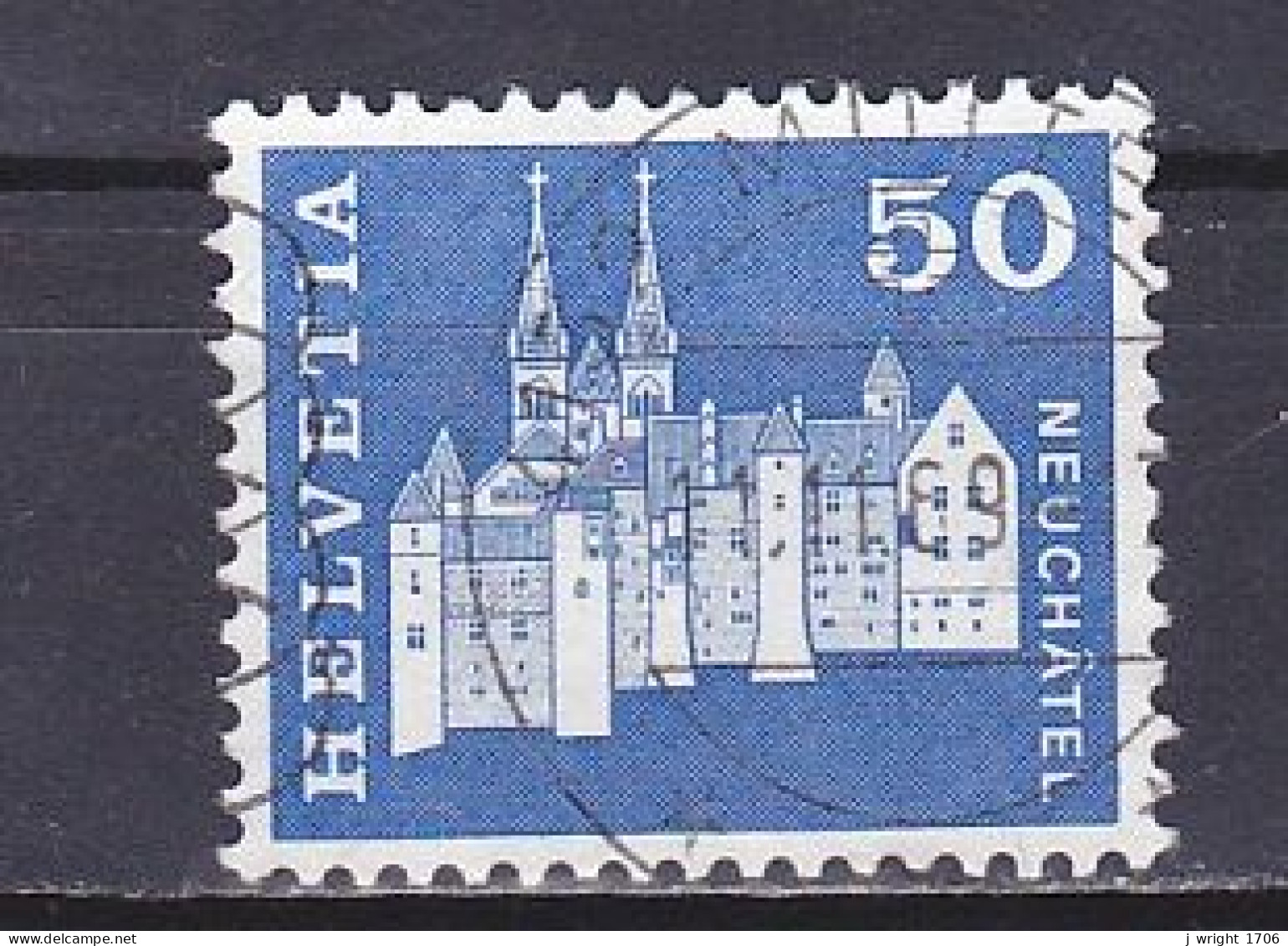 Switzerland, 1968, Monuments/Neuchâtel, 50c, USED - Usati