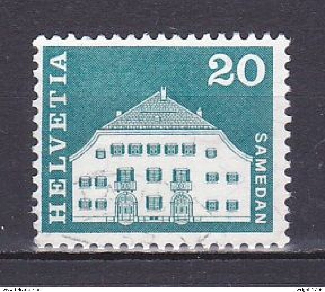 Switzerland, 1968, Monuments/Samedan, 20c, USED - Usati