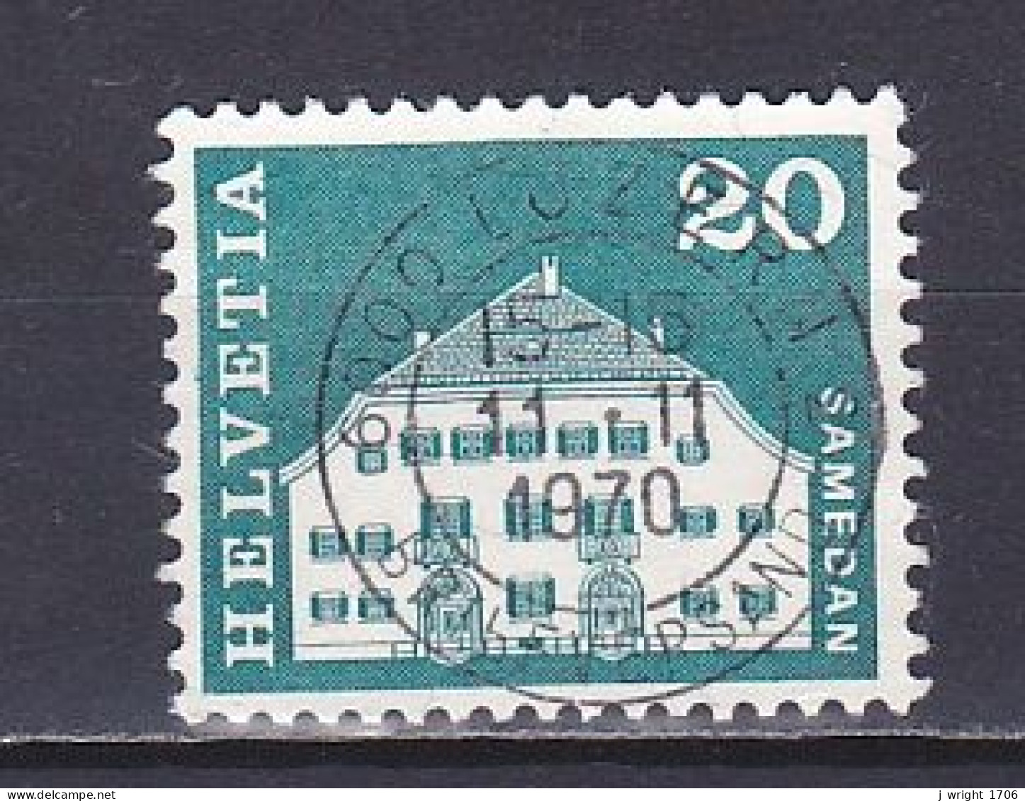 Switzerland, 1968, Monuments/Samedan, 20c, USED - Used Stamps