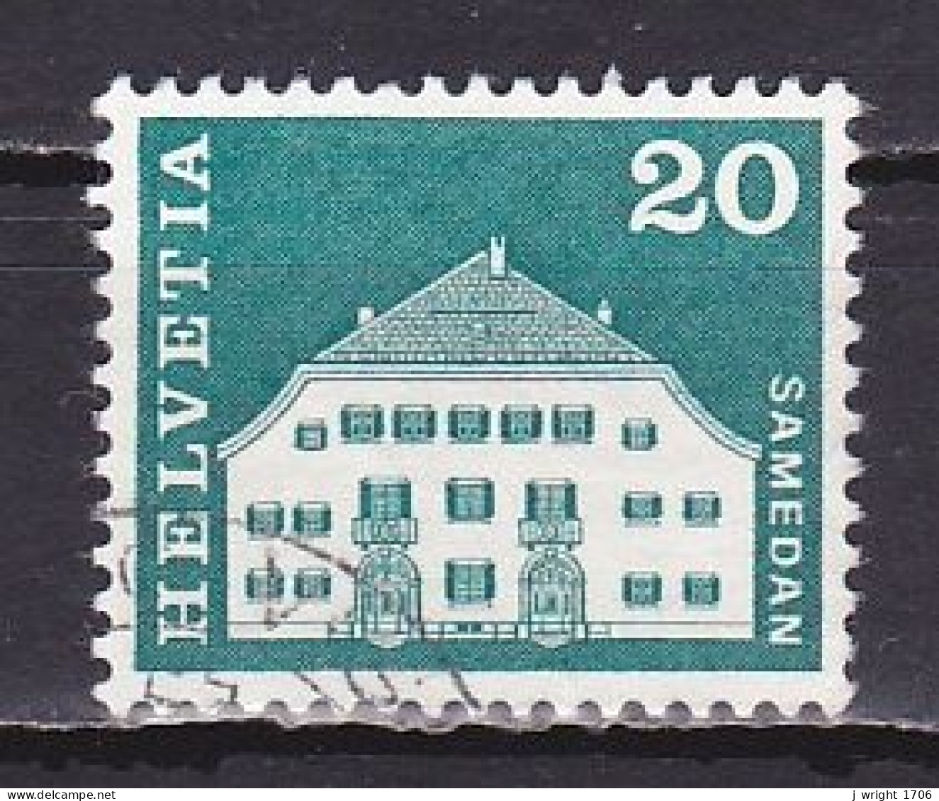 Switzerland, 1968, Monuments/Samedan, 20c, USED - Used Stamps