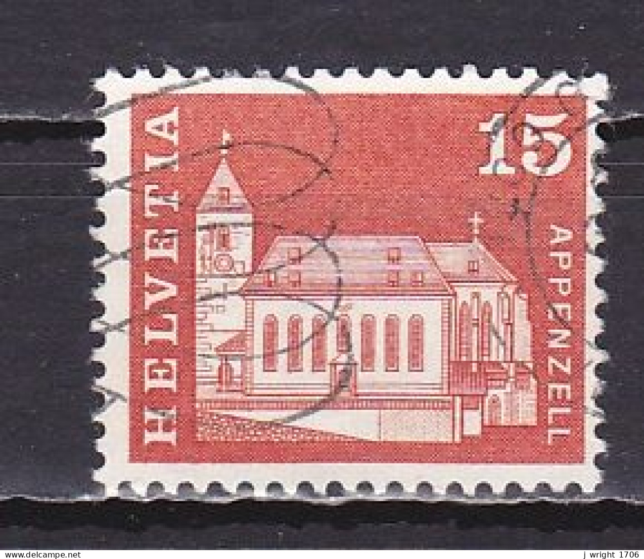 Switzerland, 1968, Monuments/Appenzell, 15c, USED - Oblitérés