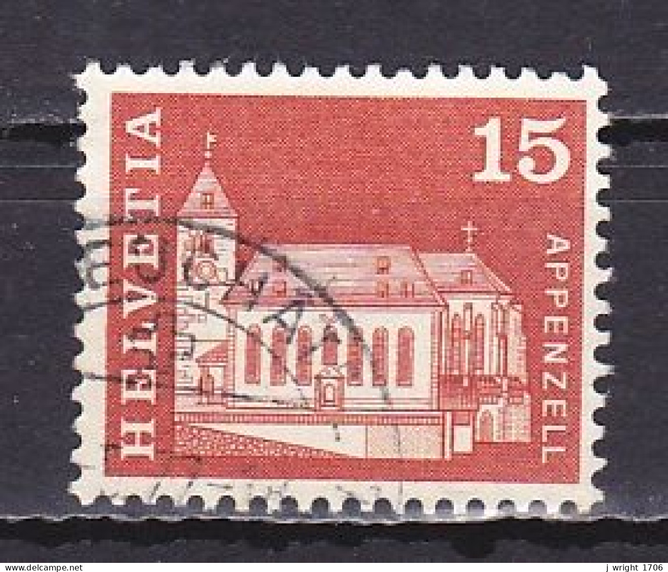 Switzerland, 1968, Monuments/Appenzell, 15c, USED - Used Stamps