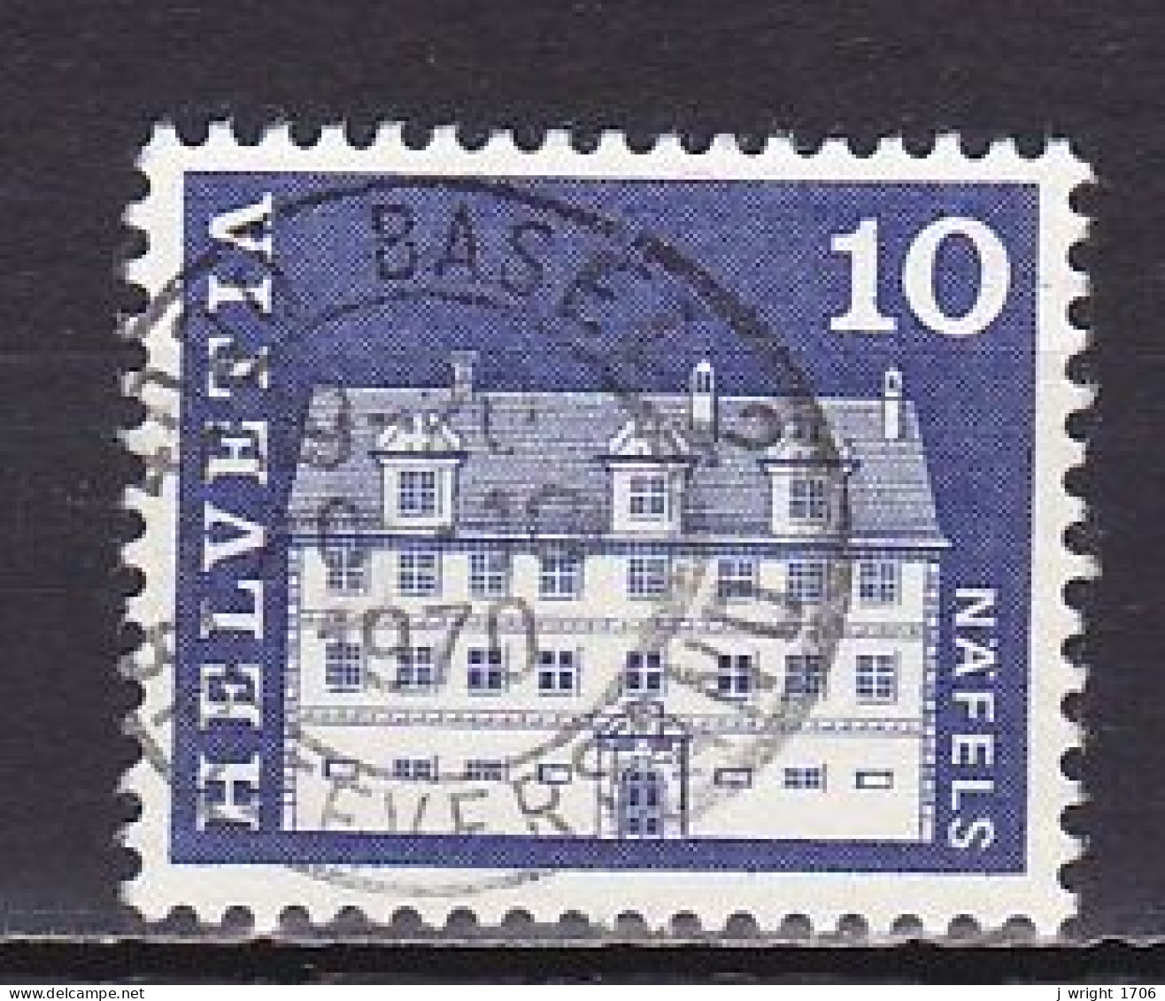 Switzerland, 1968, Monuments/Näfels, 10c, USED - Used Stamps