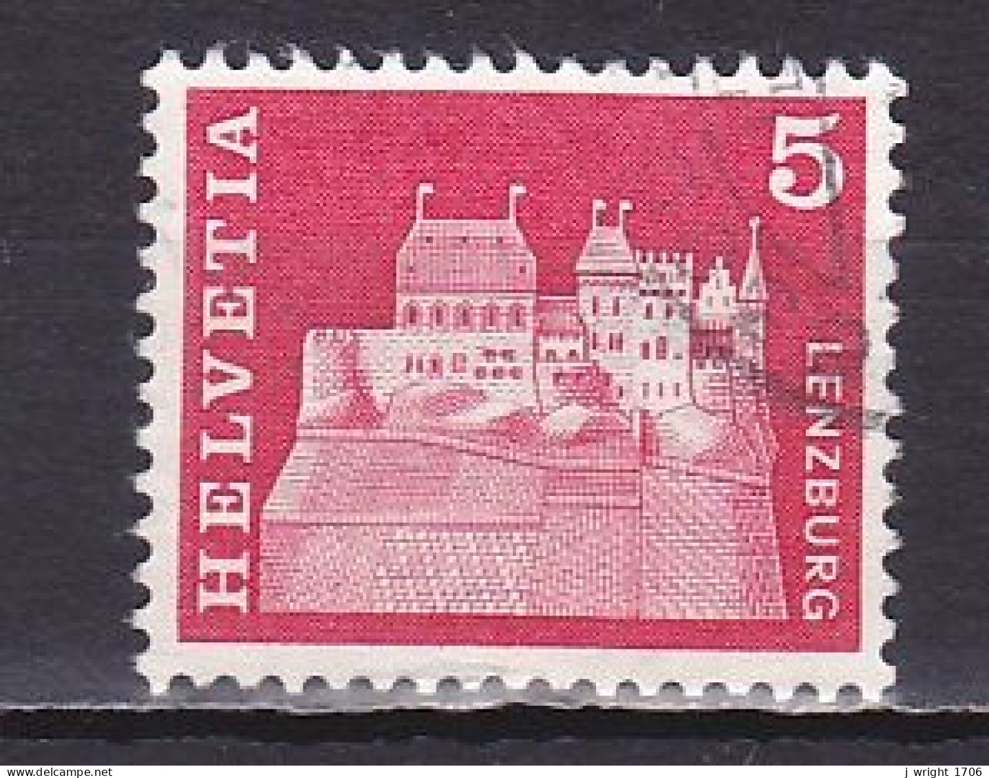 Switzerland, 1968, Monuments/Lenzburg, 5c, USED - Used Stamps