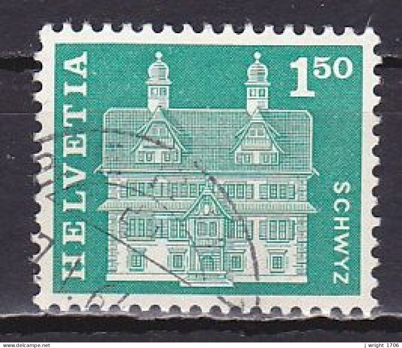 Switzerland, 1960, Monuments/Schwyz, 1.50Fr, USED - Used Stamps