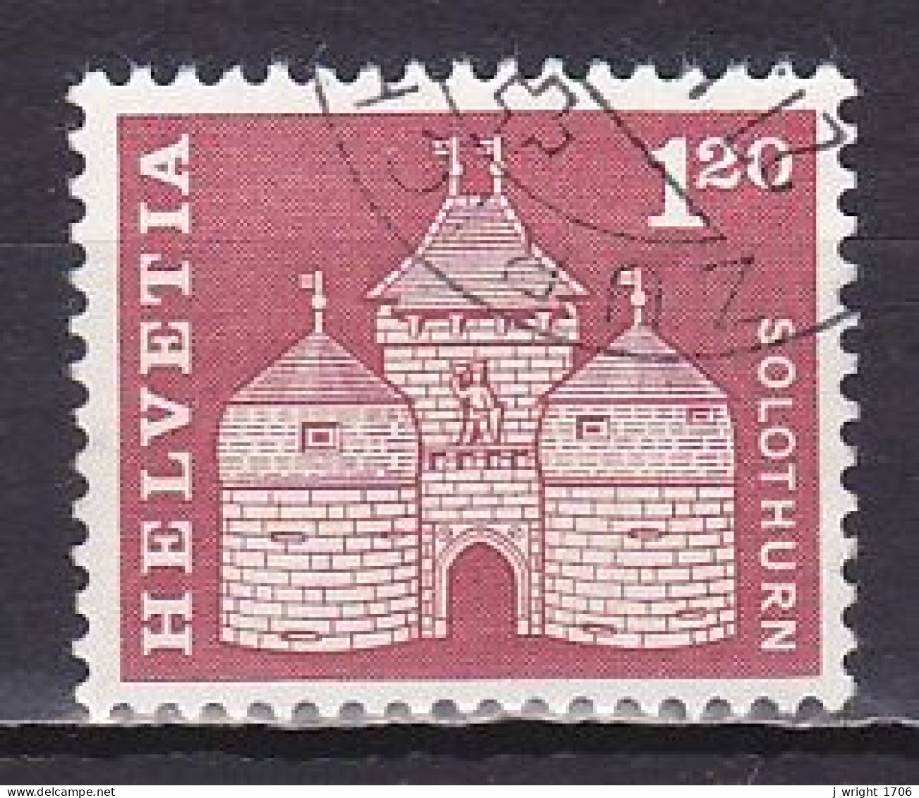 Switzerland, 1960, Monuments/Solothurn, 1.20Fr, USED - Used Stamps