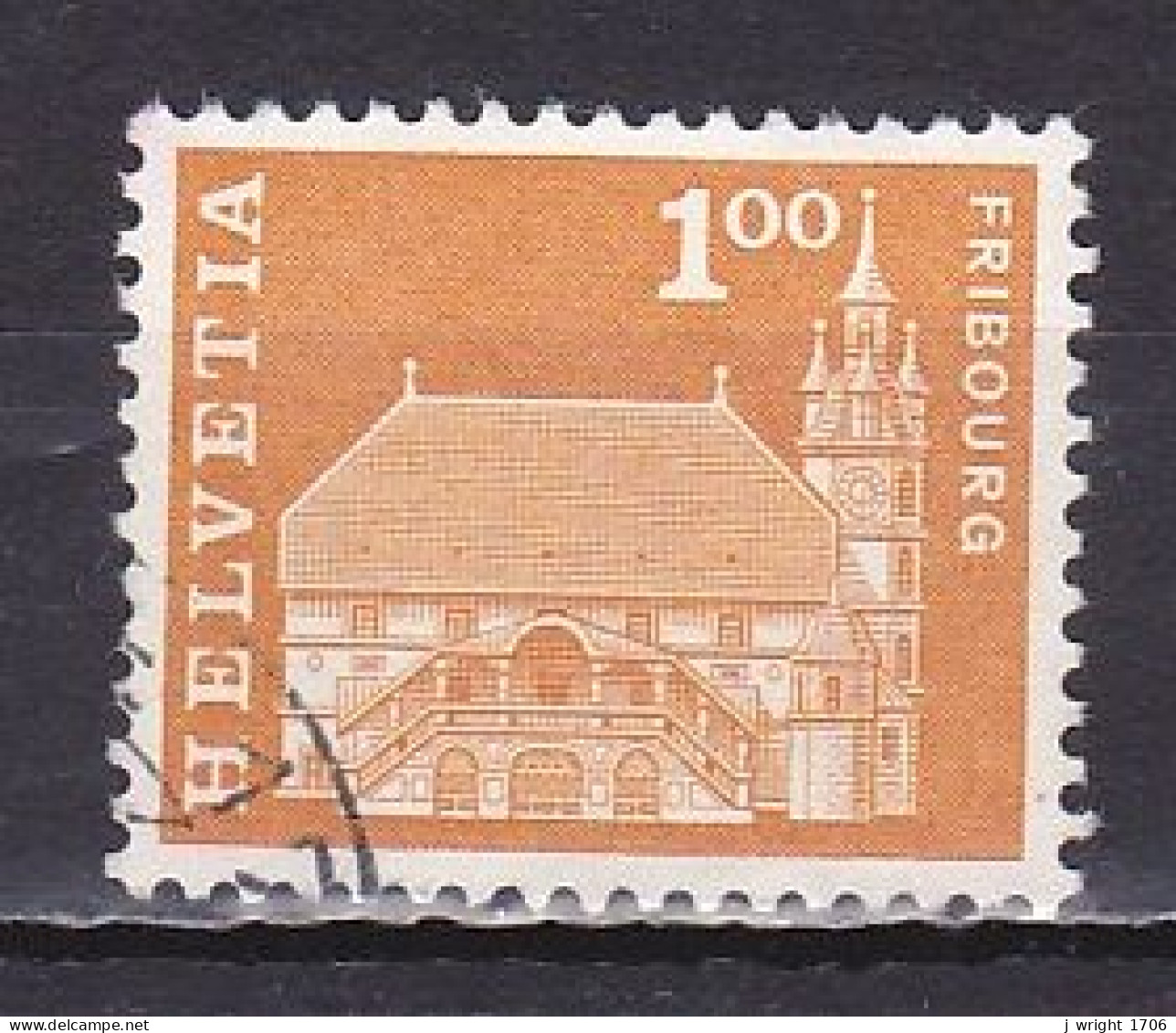 Switzerland, 1960, Monuments/Freiburg, 1Fr, USED - Used Stamps