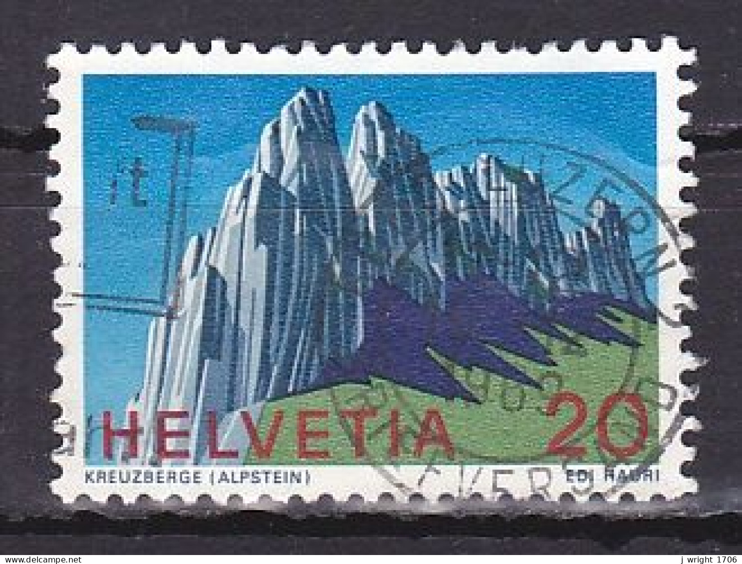 Switzerland, 1969, Swiss Alps/Kreuzberge, 20c, USED - Gebraucht