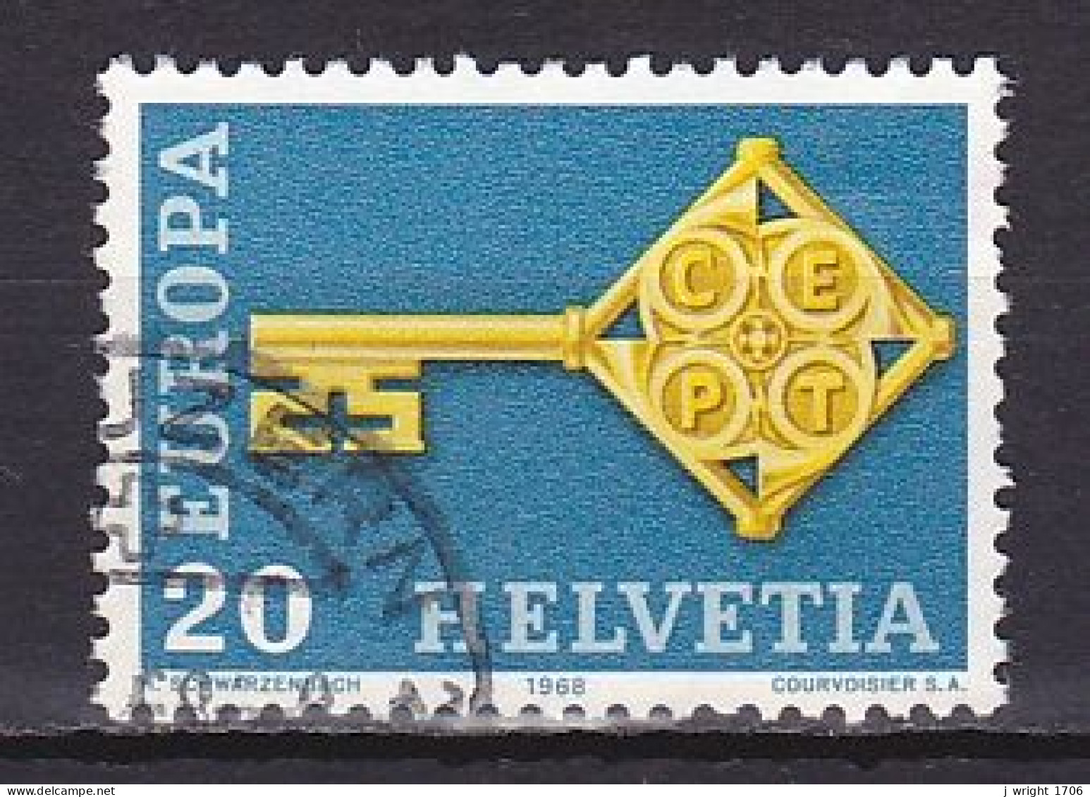Switzerland, 1968, Europa CEPT, 20c, USED - Gebruikt