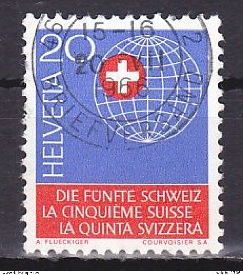 Switzerland, 1966, Society Of Swiss Abroad, 20c, USED - Oblitérés