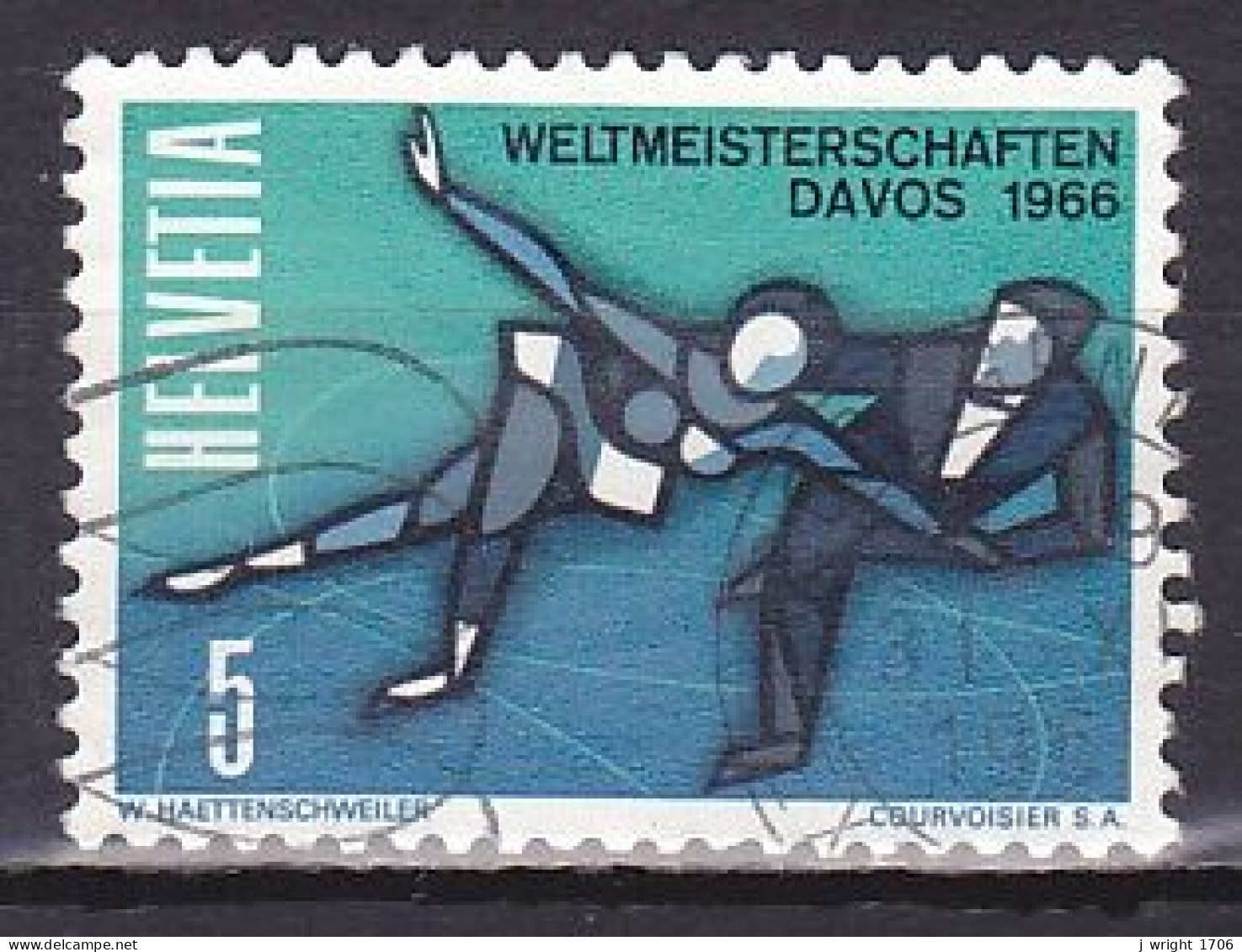 Switzerland, 1965, Figure Skating Championships, 5c, USED - Gebraucht