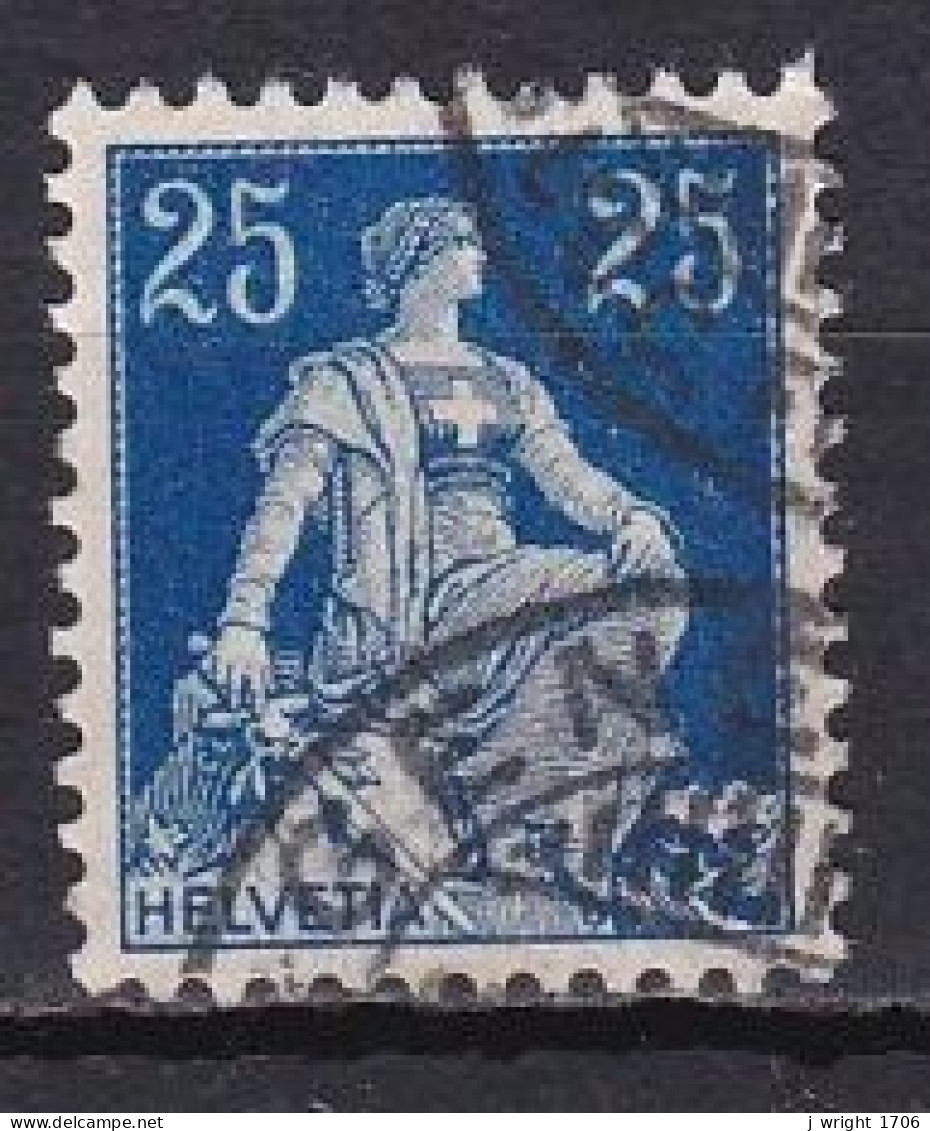 Switzerland, 1908, Helvetia With Sword, 25c, USED - Oblitérés