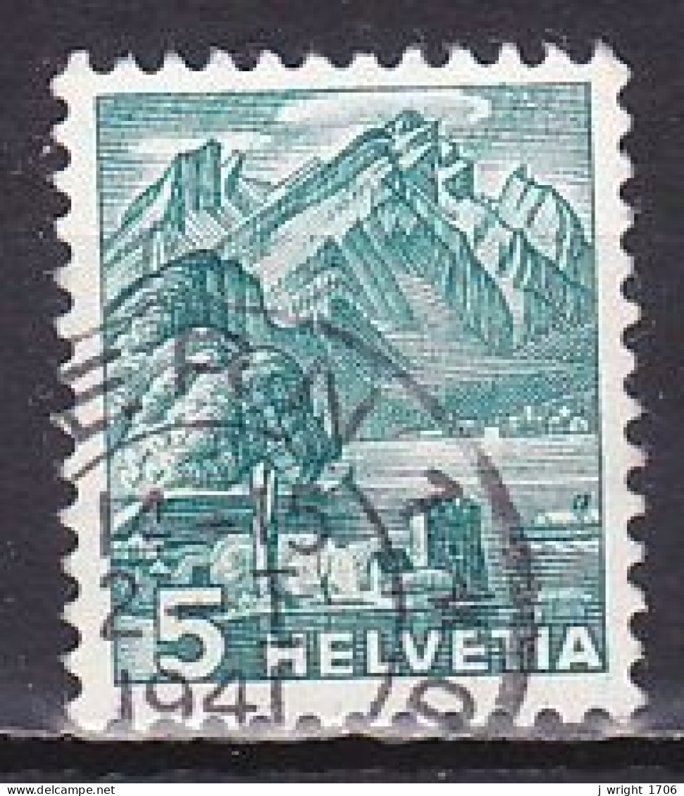 Switzerland, 1936, Landscapes/Pilatus Mountain, 5c/Grilled Gum, USED - Oblitérés