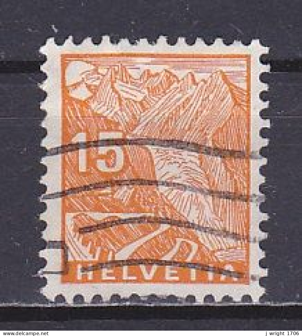 Switzerland, 1934, Landscapes/Rhone Glacier, 15c, USED - Used Stamps