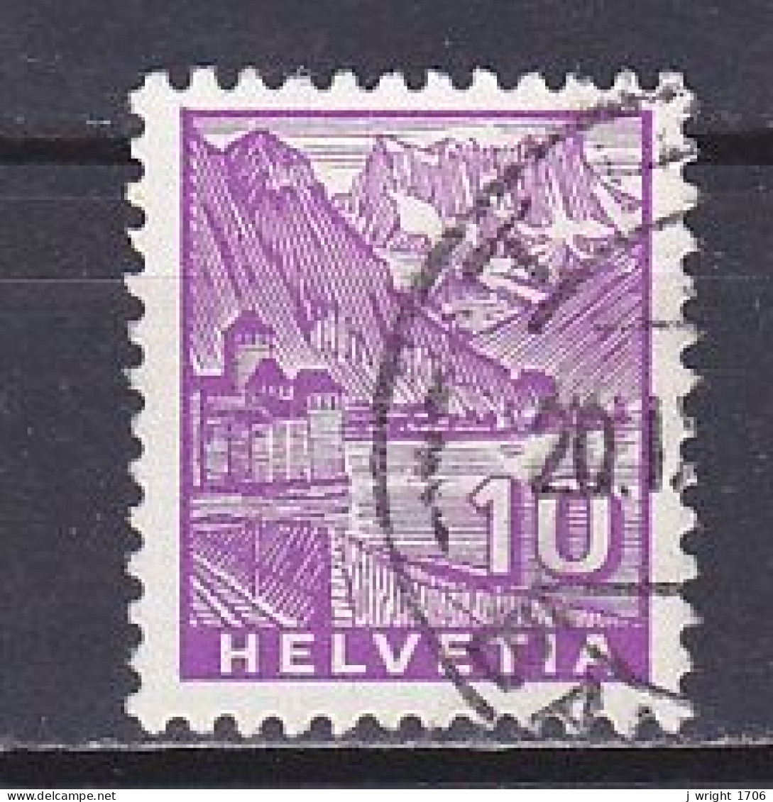 Switzerland, 1934, Landscapes/Chillon Castle, 10c, USED - Gebruikt