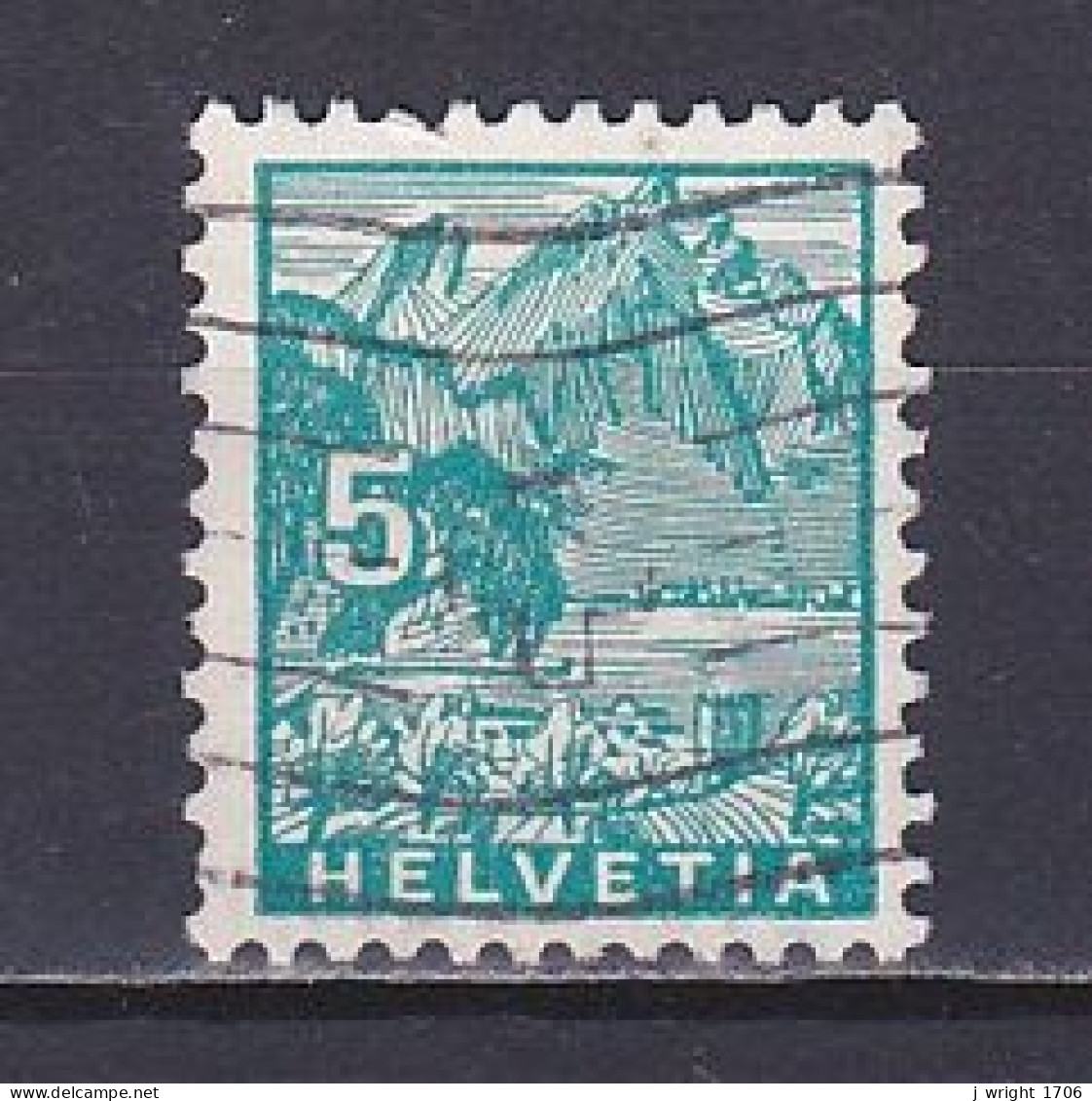 Switzerland, 1934, Landscapes/Pilatus Mountain, 5c, USED - Used Stamps