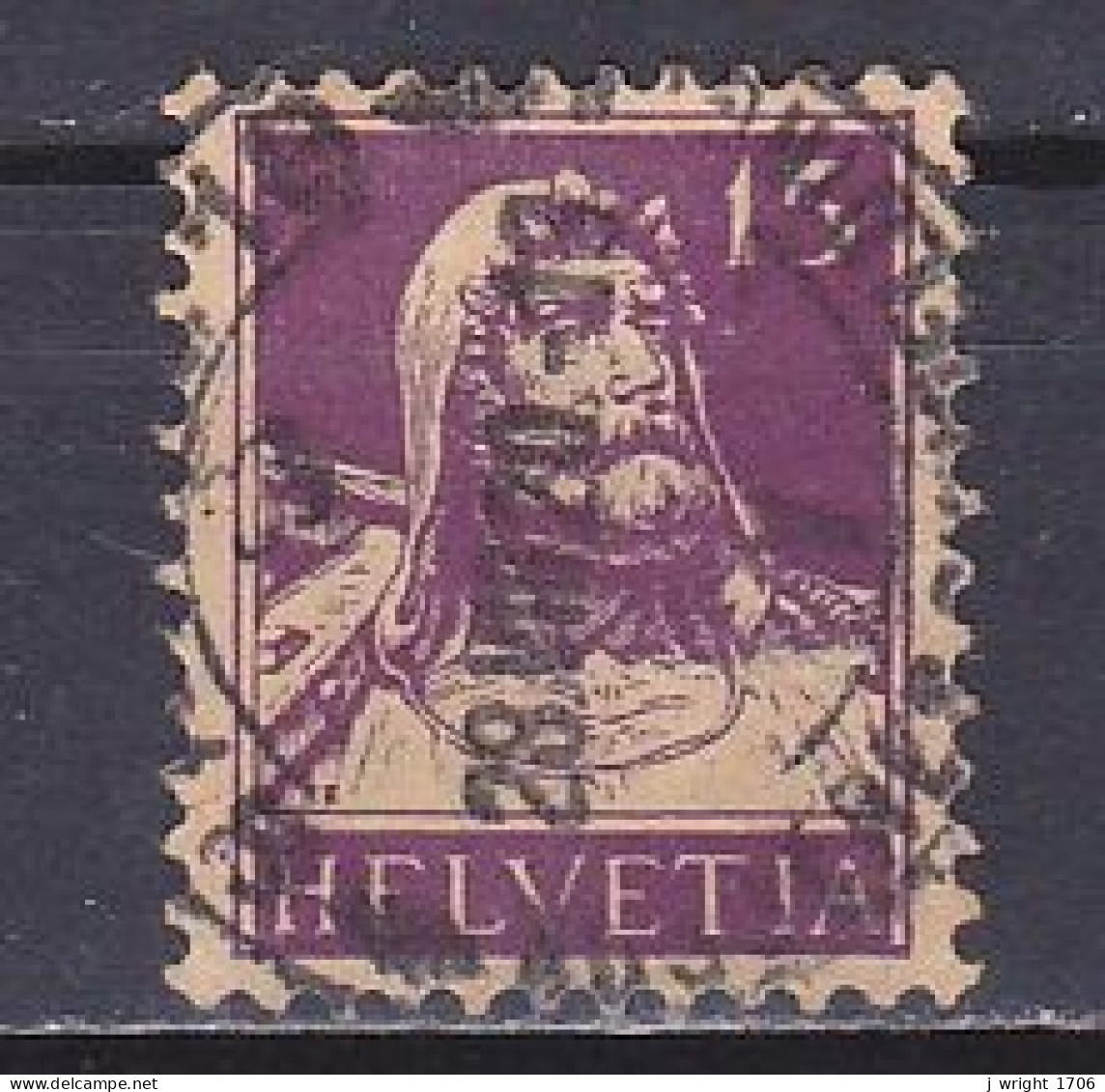 Switzerland, 1918, William Tell, 15c/Dark Violet, USED - Used Stamps
