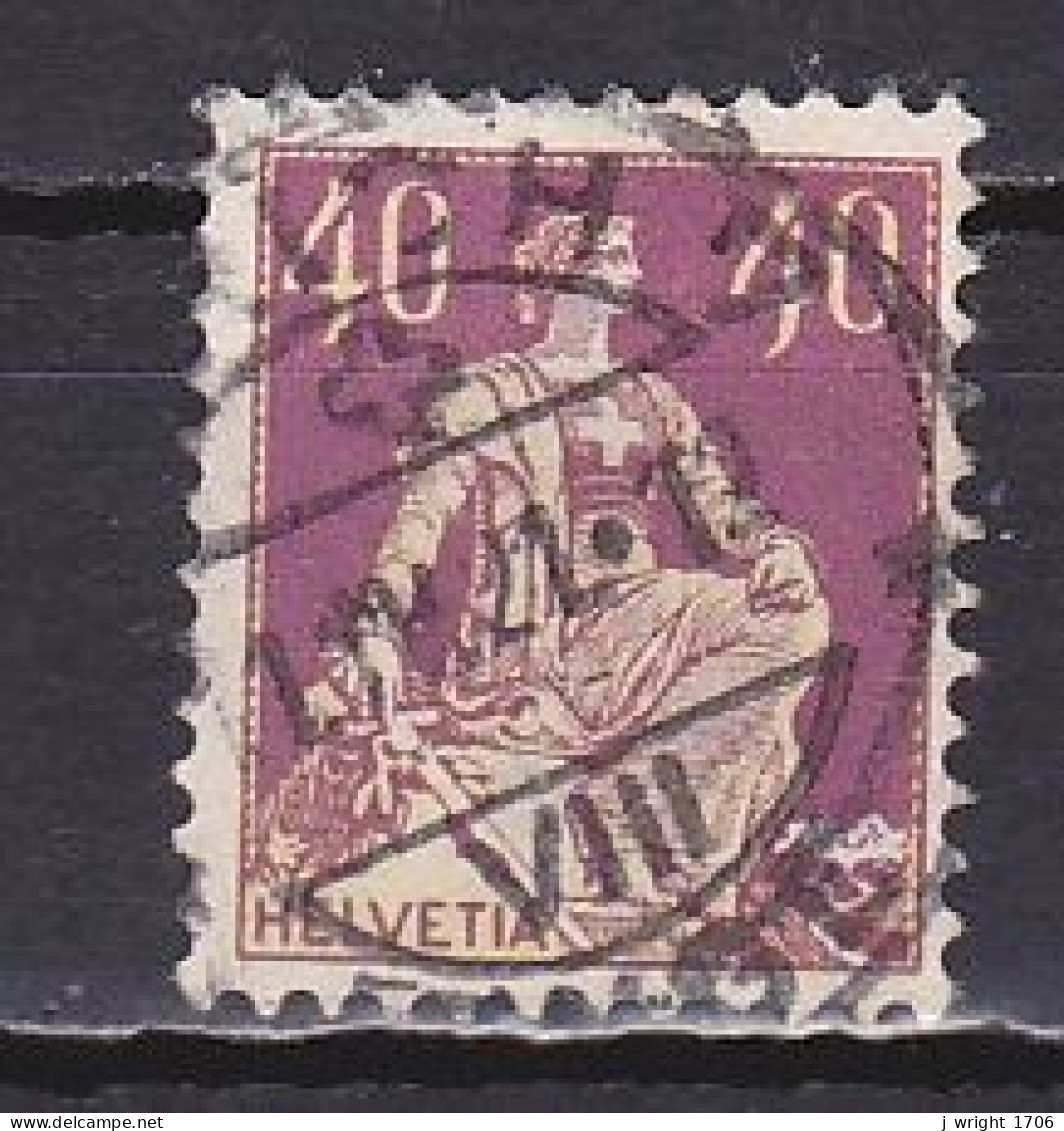 Switzerland, 1908, Helvetia With Sword/Signature CL, 40c, USED - Used Stamps