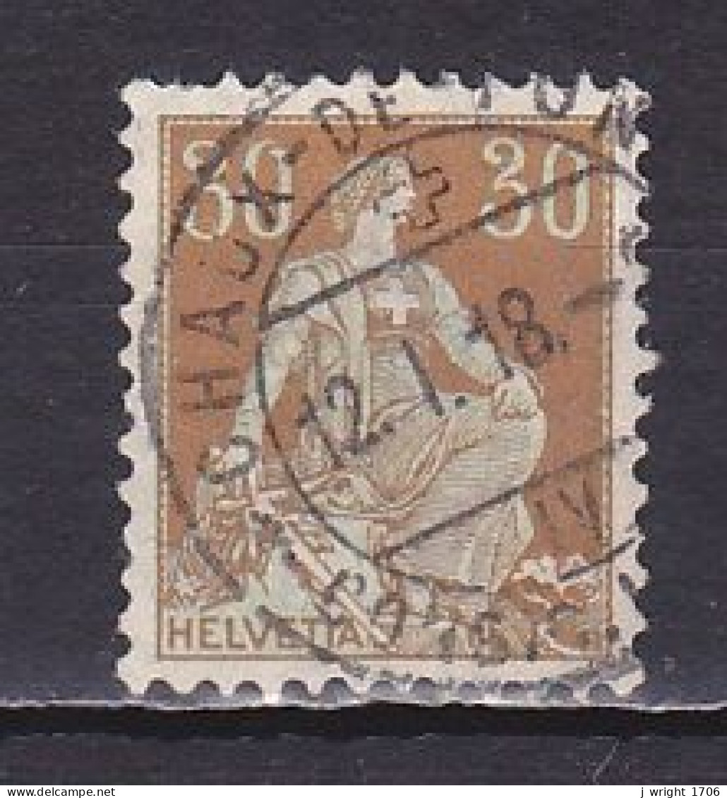 Switzerland, 1908, Helvetia With Sword, 30c, USED - Gebraucht