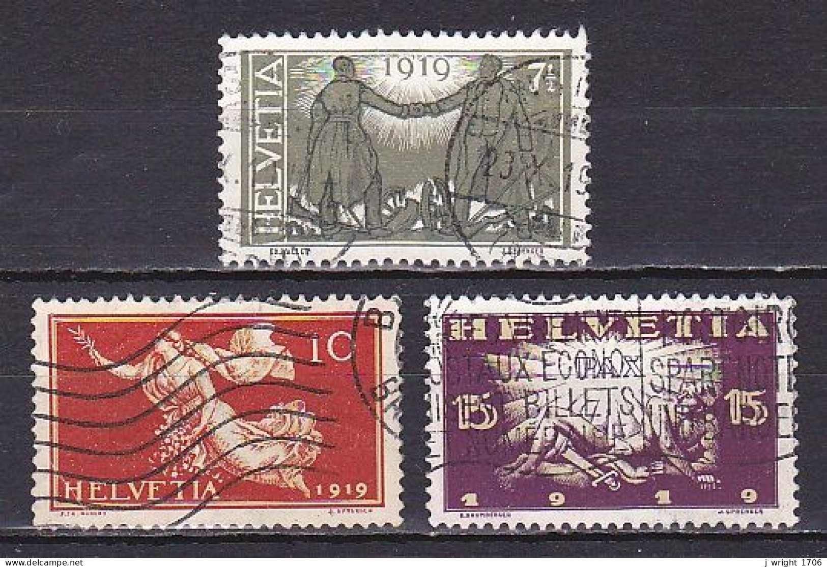 Switzerland, 1919, Peace, Set, USED - Oblitérés