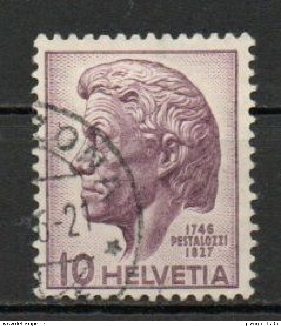 Switzerland, 1946, Johann Heinrich Pestalozzi, 10c, USED - Usati