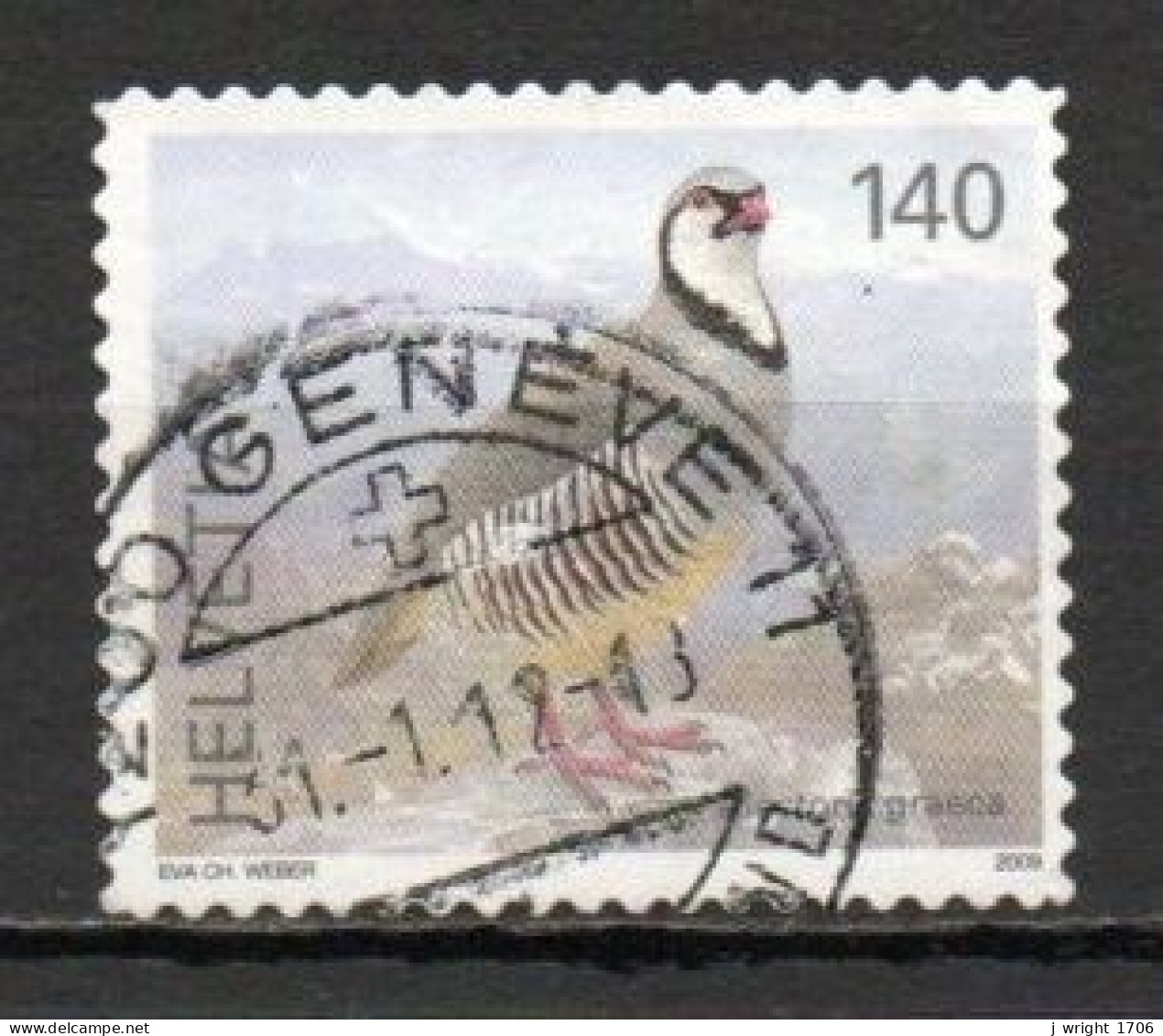 Switzerland, 2009, Birds/Rock Partridge, 140c, USED - Gebraucht