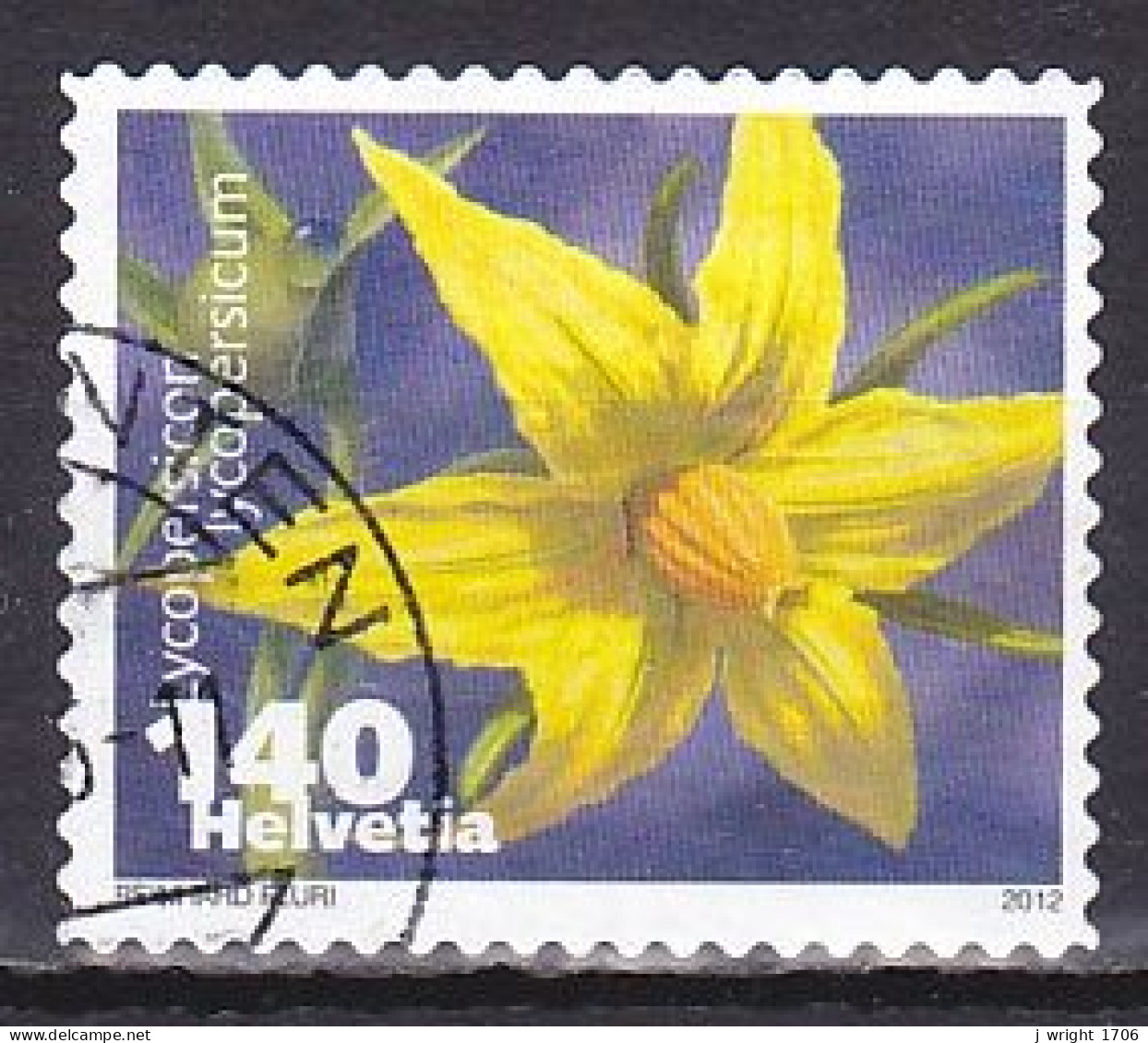 Switzerland, 2012, Vegetable Flowers/Tomato, 140c, USED - Used Stamps