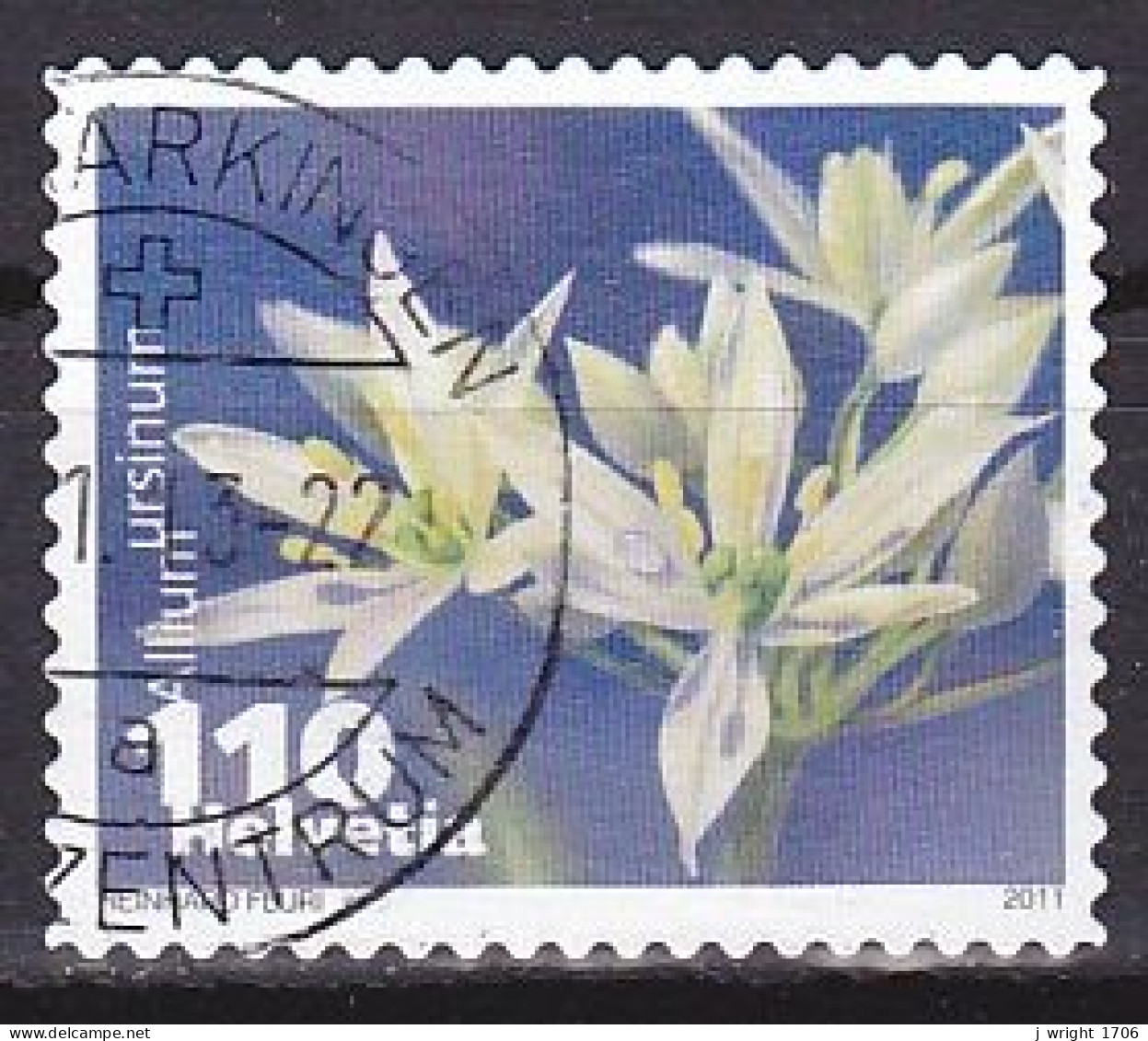 Switzerland, 2011, Vegetable Flowers/Wild Garlic, 110c, USED - Oblitérés