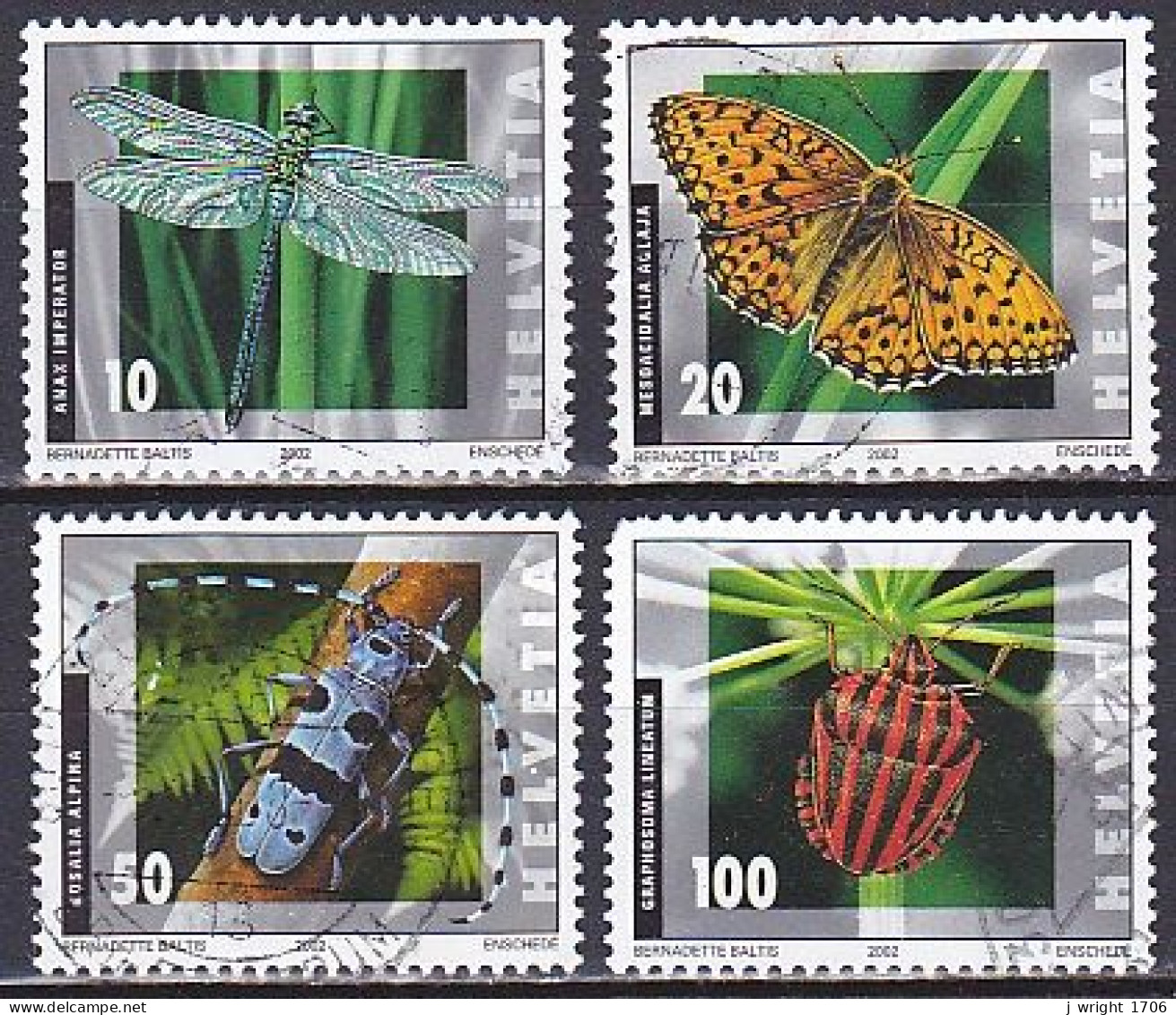 Switzerland, 2001, Insects, Set, USED - Gebraucht