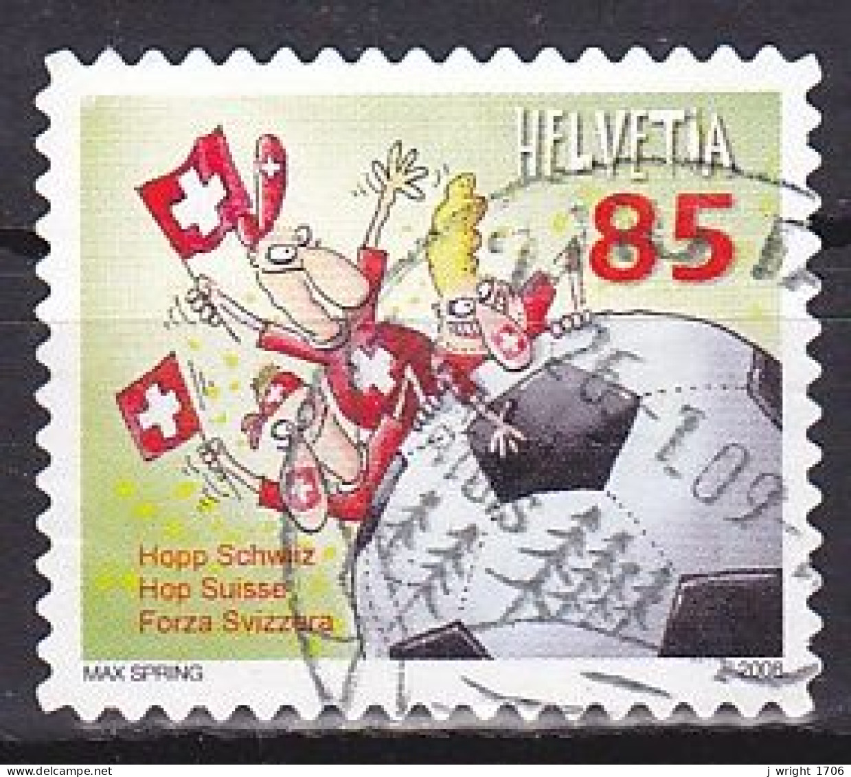 Switzerland, 2008, UEFA 2008 Football Championship, 85c, USED - Used Stamps