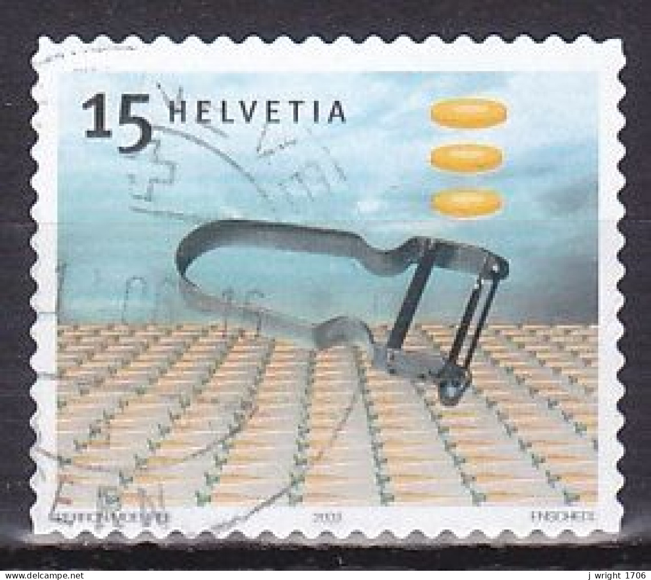 Switzerland, 2003, Swiss Design/Rex Potato Peeler, 15c, USED - Used Stamps