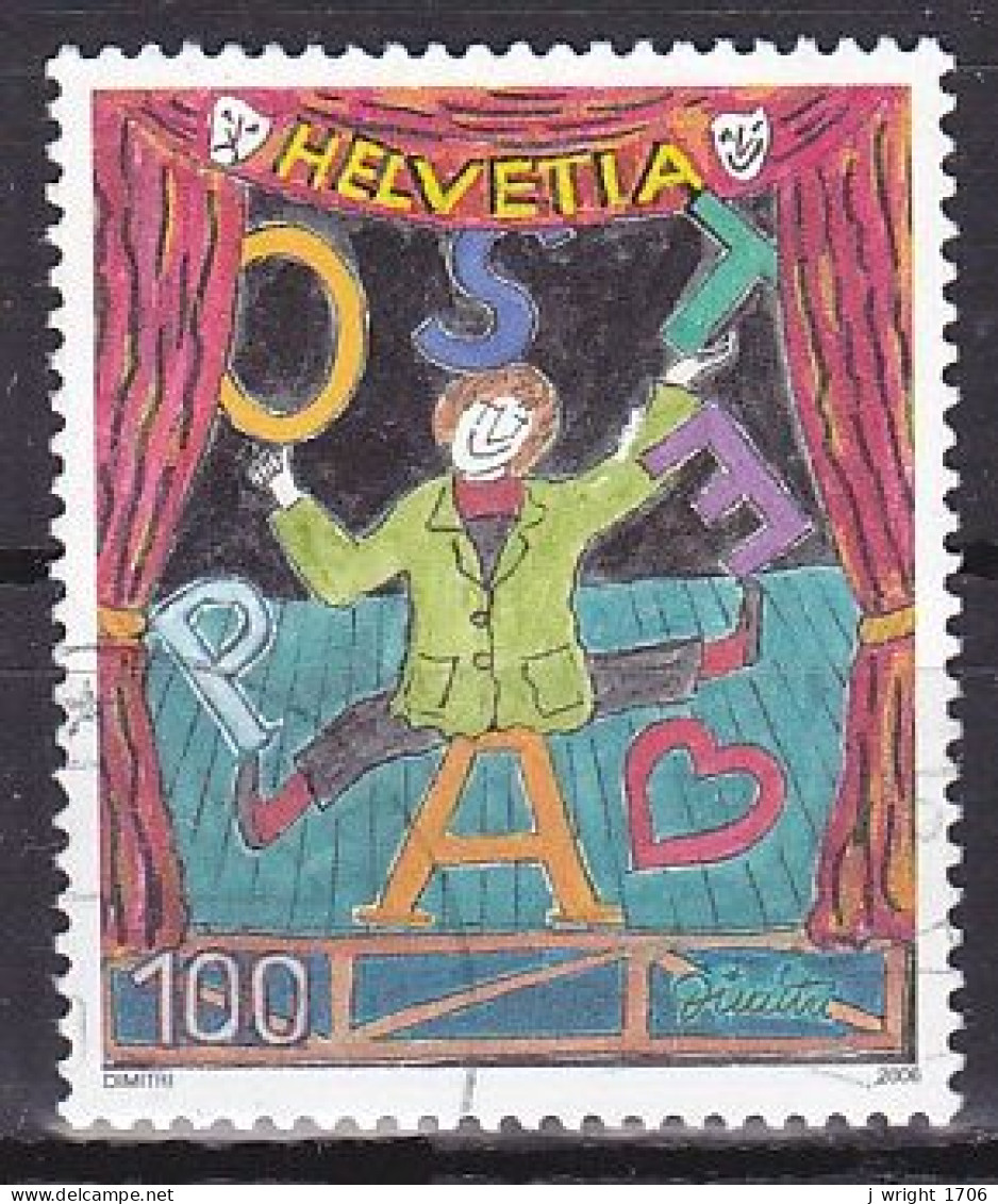 Switzerland, 2006, Dimitri The Clown, 100c, USED - Used Stamps