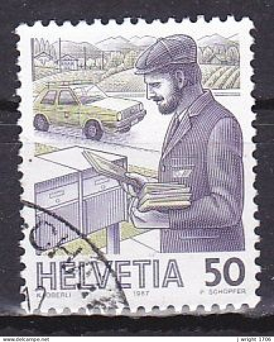 Switzerland, 1987, Mail Handling/Postman, 35c, USED - Oblitérés