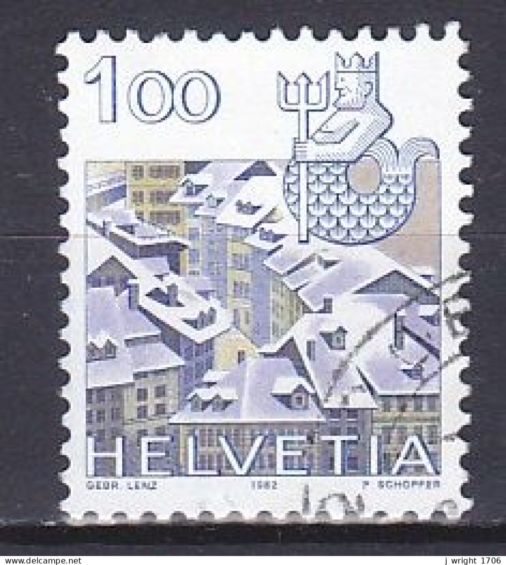 Switzerland, 1982, Zodiac & Landscape/Aquarius & Bern, 1.00Fr, USED - Oblitérés