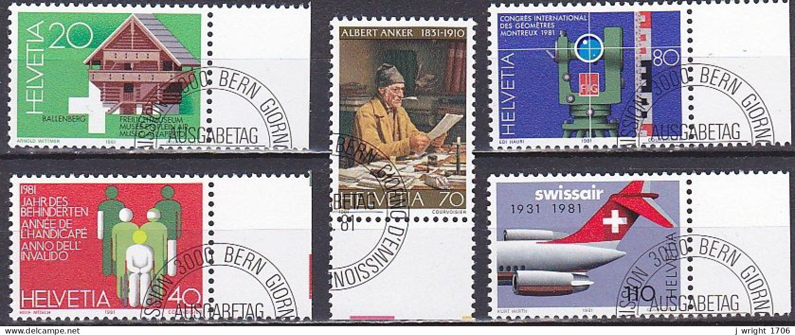 Switzerland, 1981, Publicity Issue, Set, CTO - Used Stamps